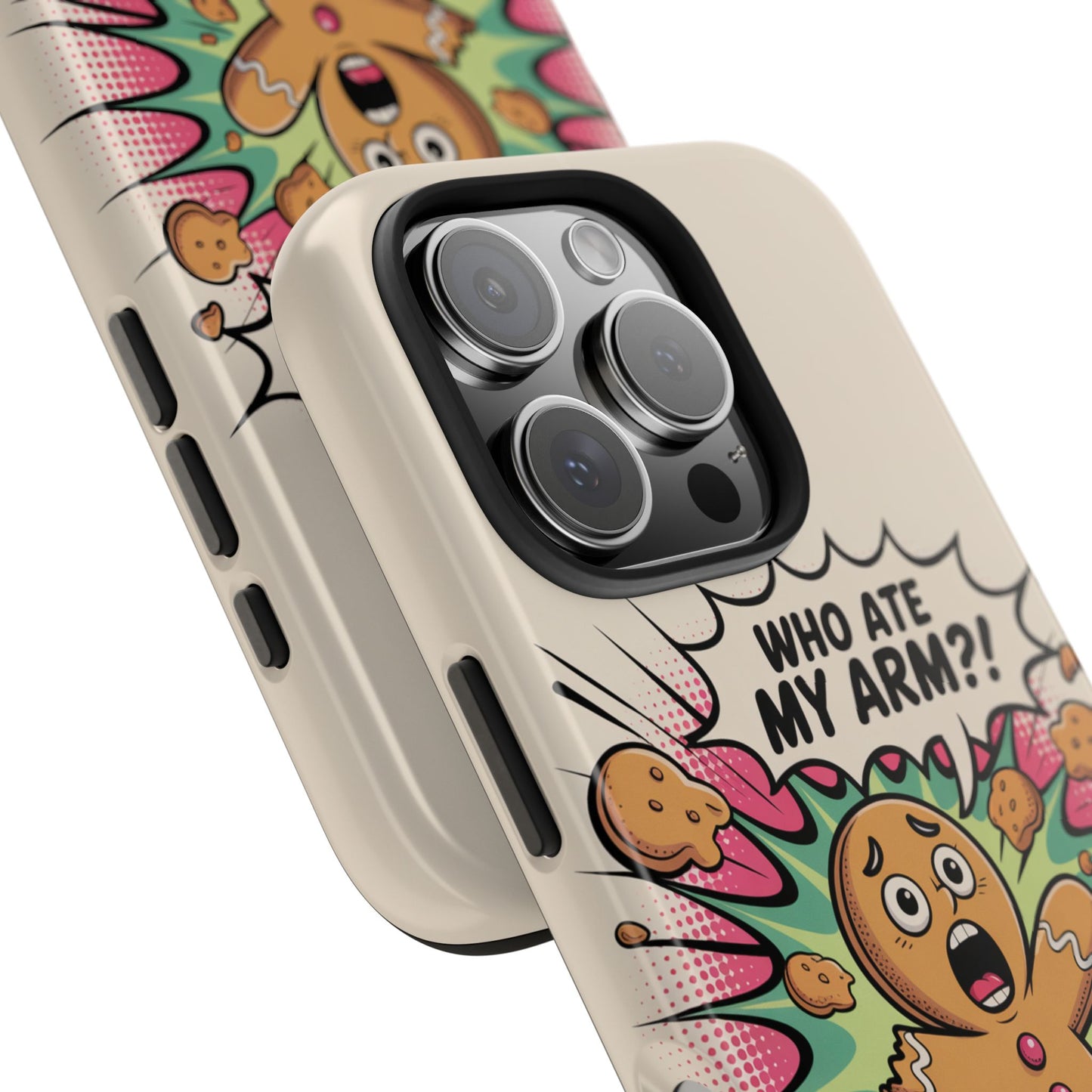 Funny Gingerbread Man Phone Case - Who Ate My Arm? Tough Protection
