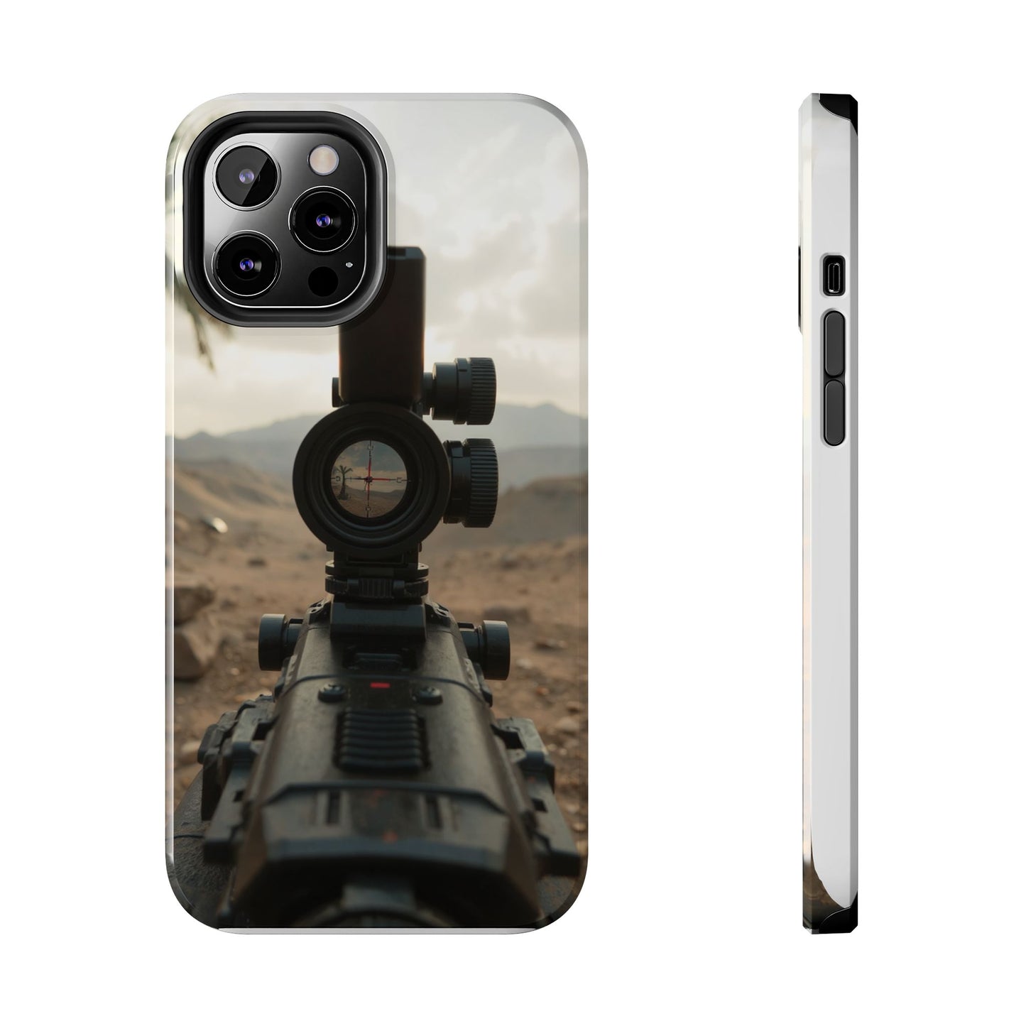 Tough Phone Case with Sniper Scope Design - Durable & Stylish Protection for Outdoors Enthusiasts