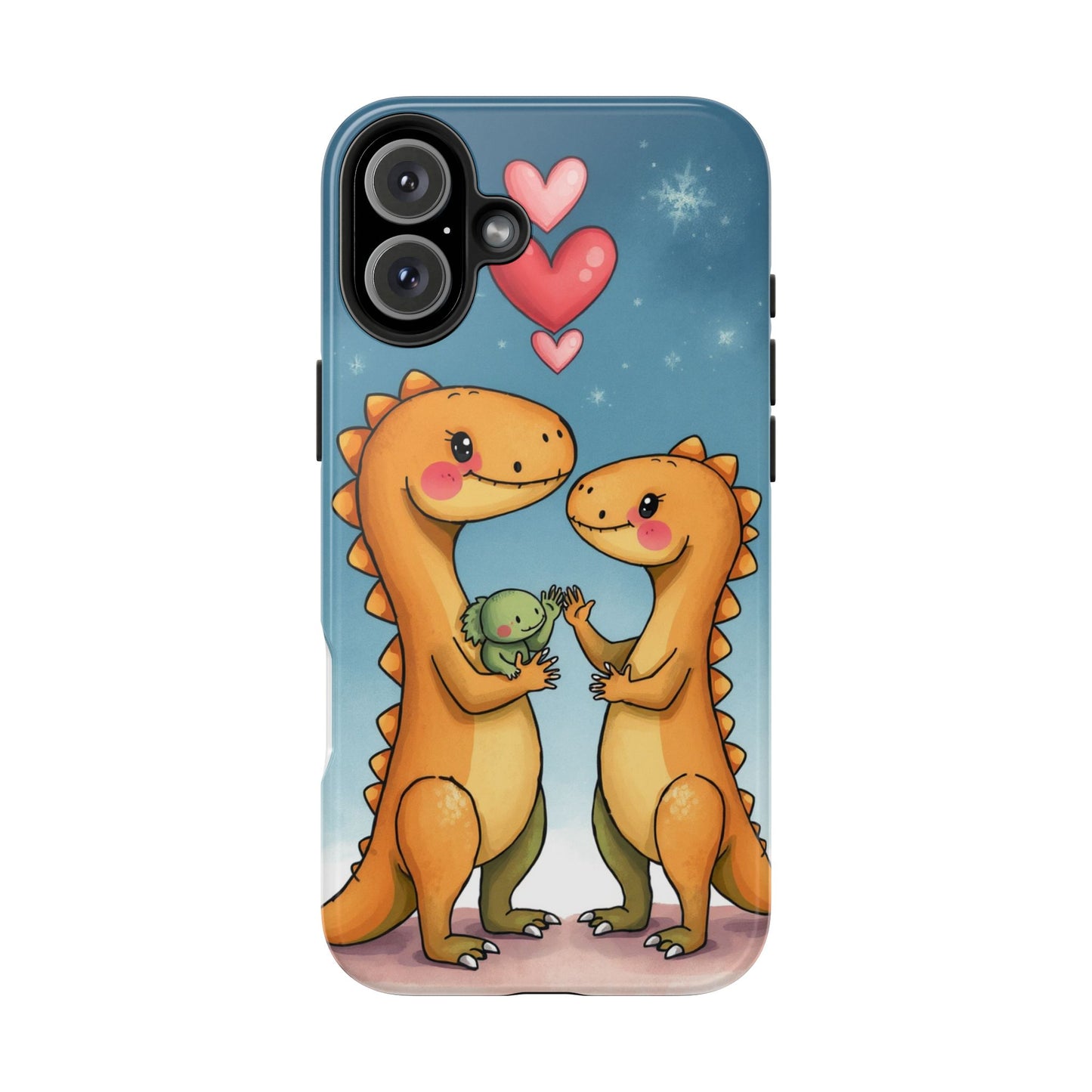 Dino Love Tough Phone Case - Cute & Durable Design for Kids & Parents