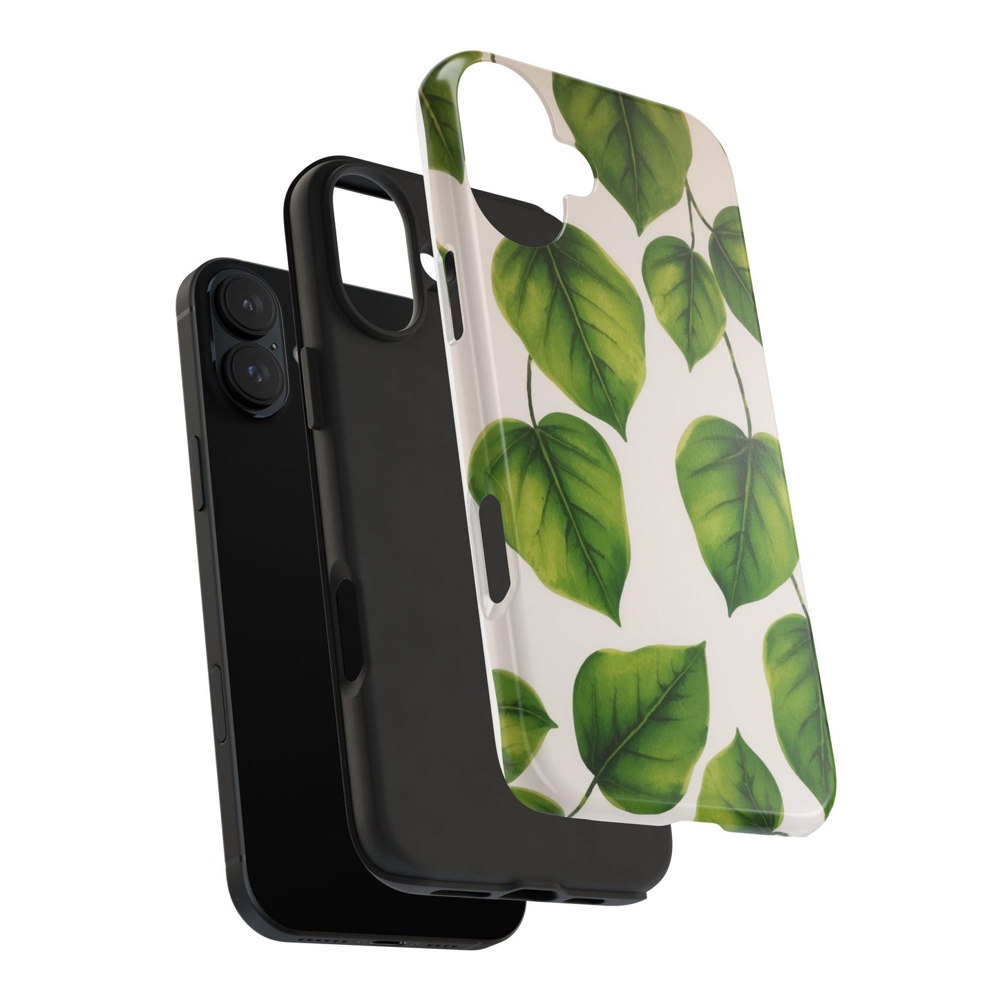 Tough Phone Cases with Green Leaf Design | Eco-Friendly Protection for Nature Lovers