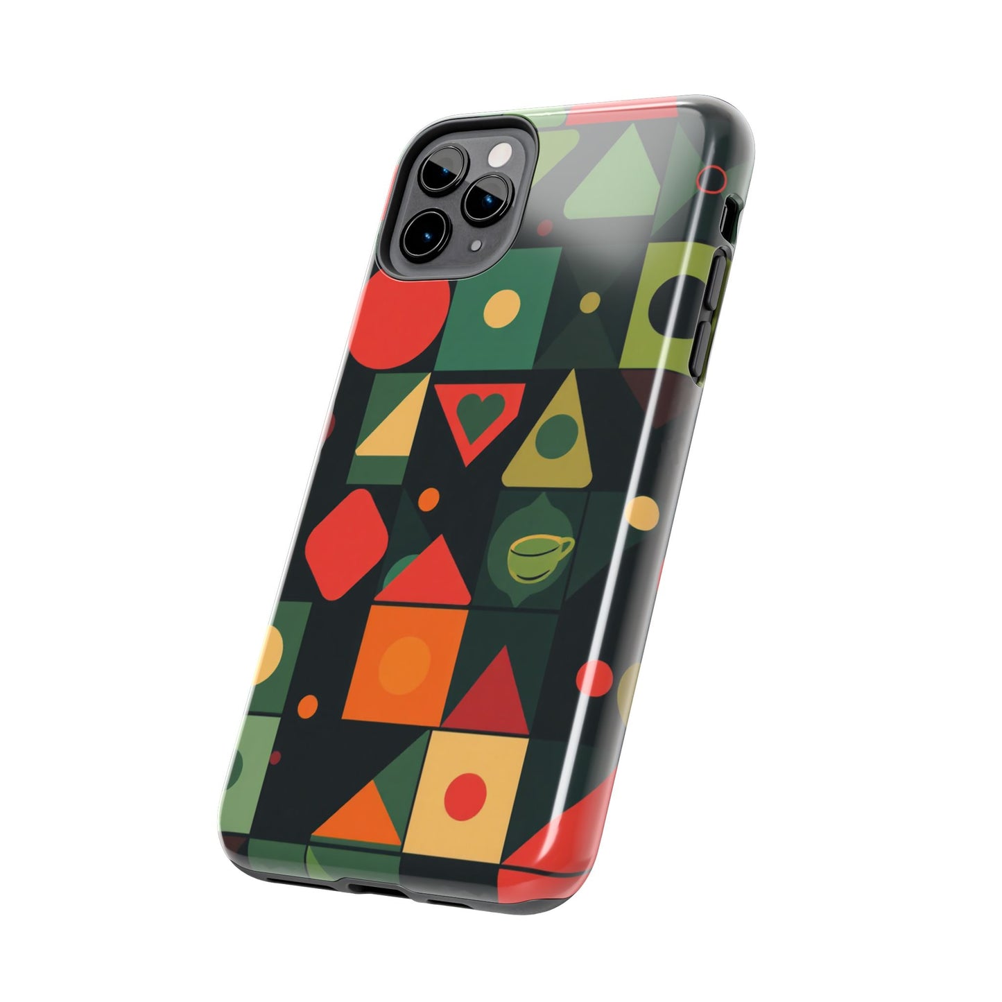 Vibrant Geometric Tough Phone Cases – Stylish Protection for Trendsetters - for iPhone
