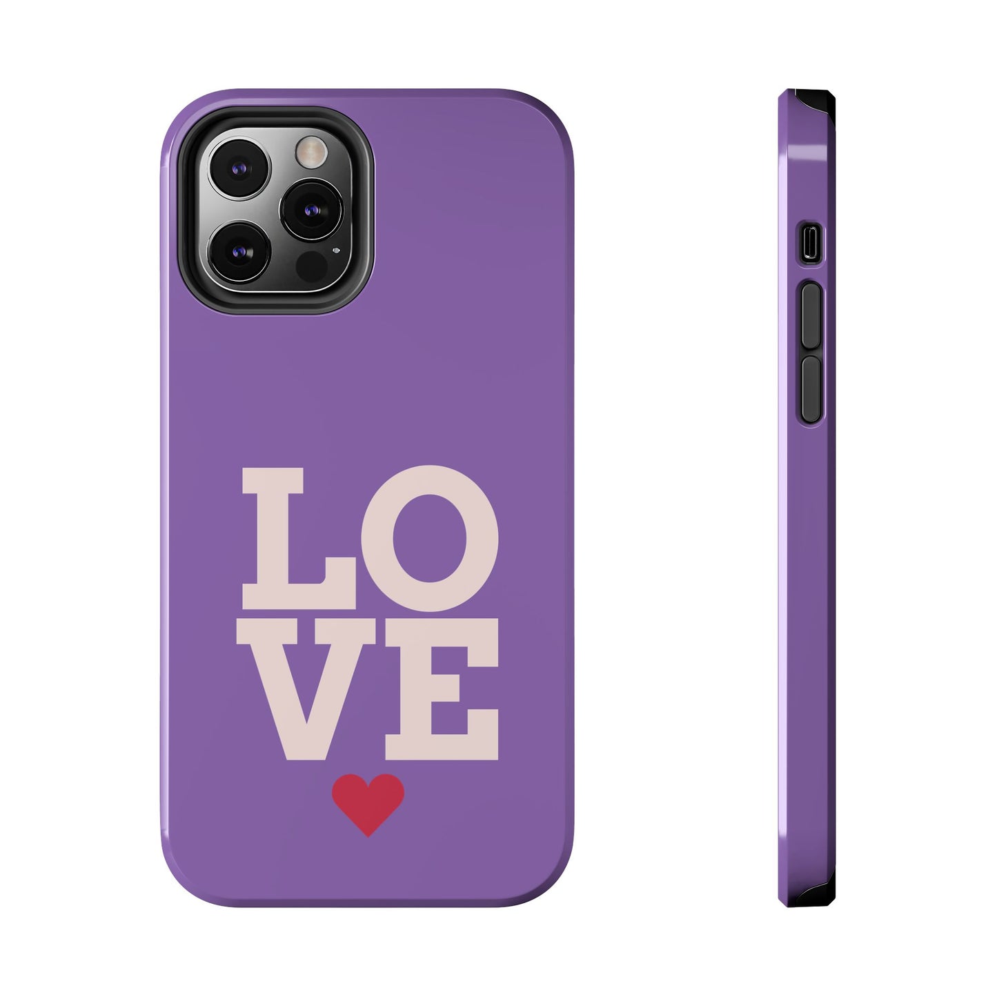 Purple Love Phone Case - Durable & Stylish Tough Case - for iPhone