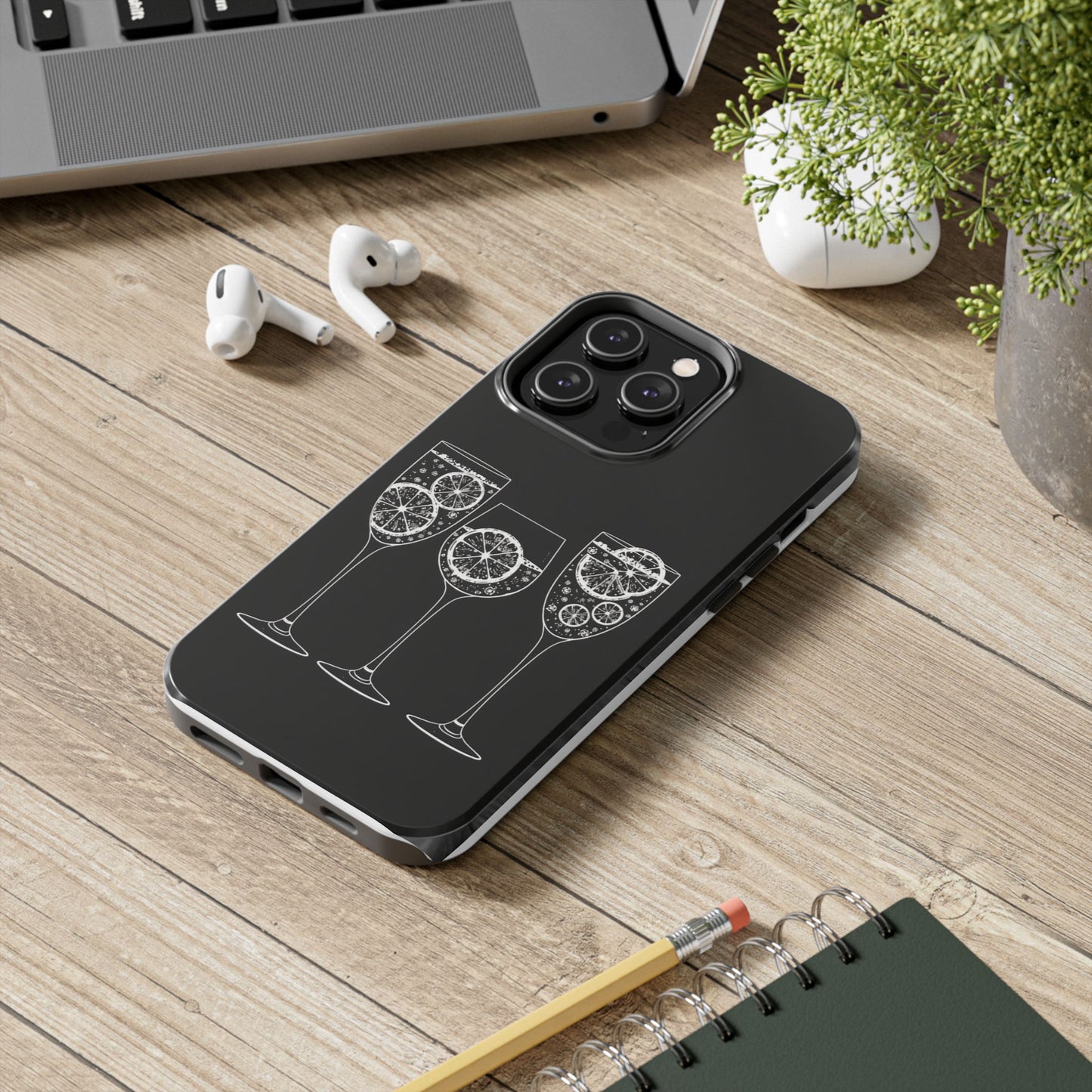 Stylish Tough Phone Cases with Citrus Glass Design, Protective Cases for Parties, Summer Events, and Everyday Use