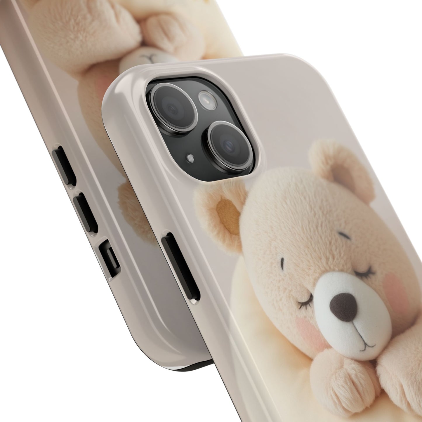 Cute Bear Tough Phone Case - Adorable Baby Animal Design for Kids & Adults