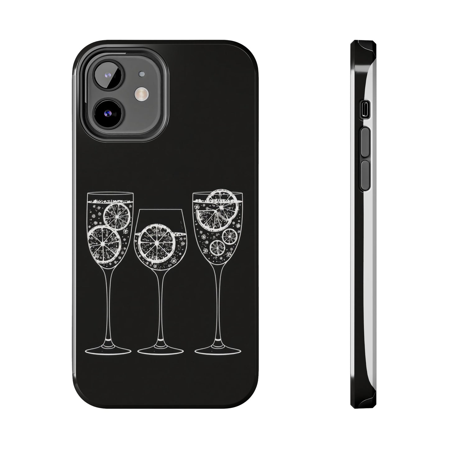 Stylish Tough Phone Cases with Citrus Glass Design, Protective Cases for Parties, Summer Events, and Everyday Use
