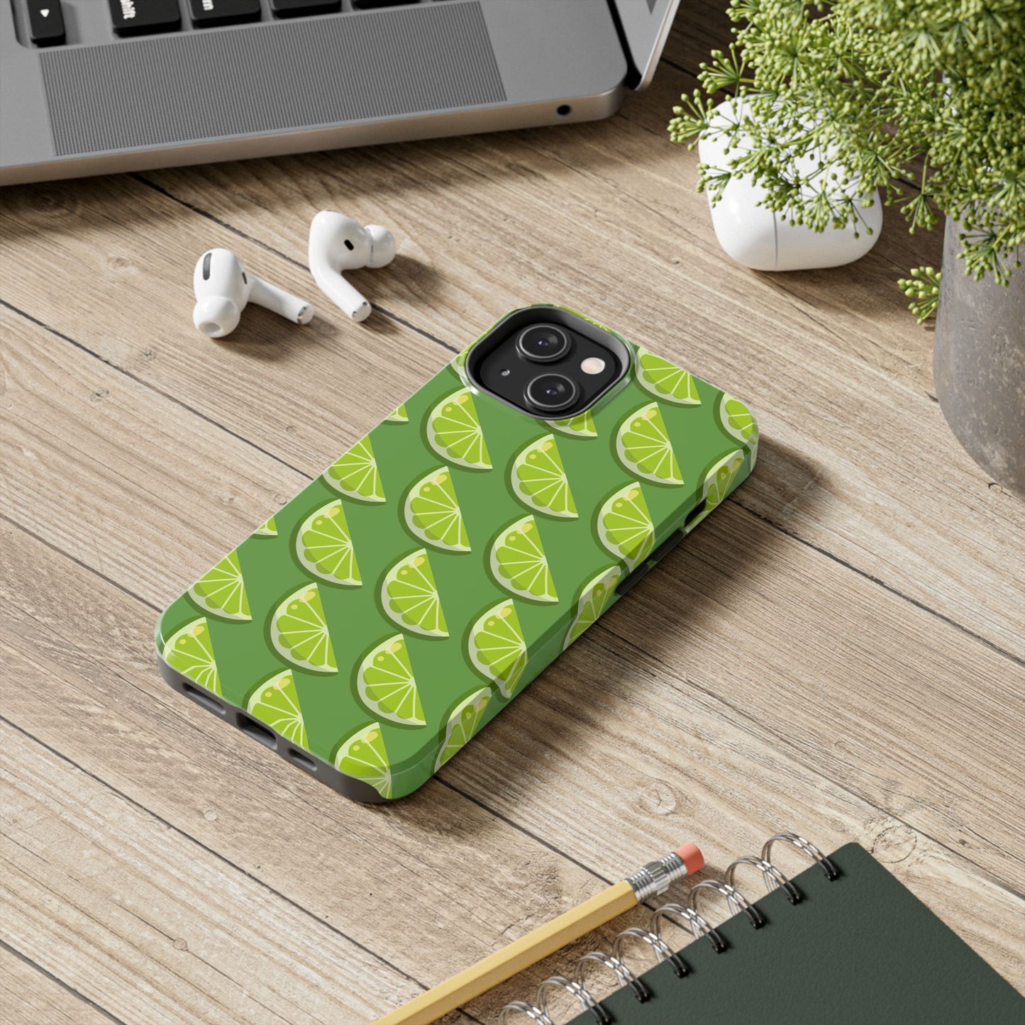 Lime Slice Tough Phone Case - Green Party - for iPhone