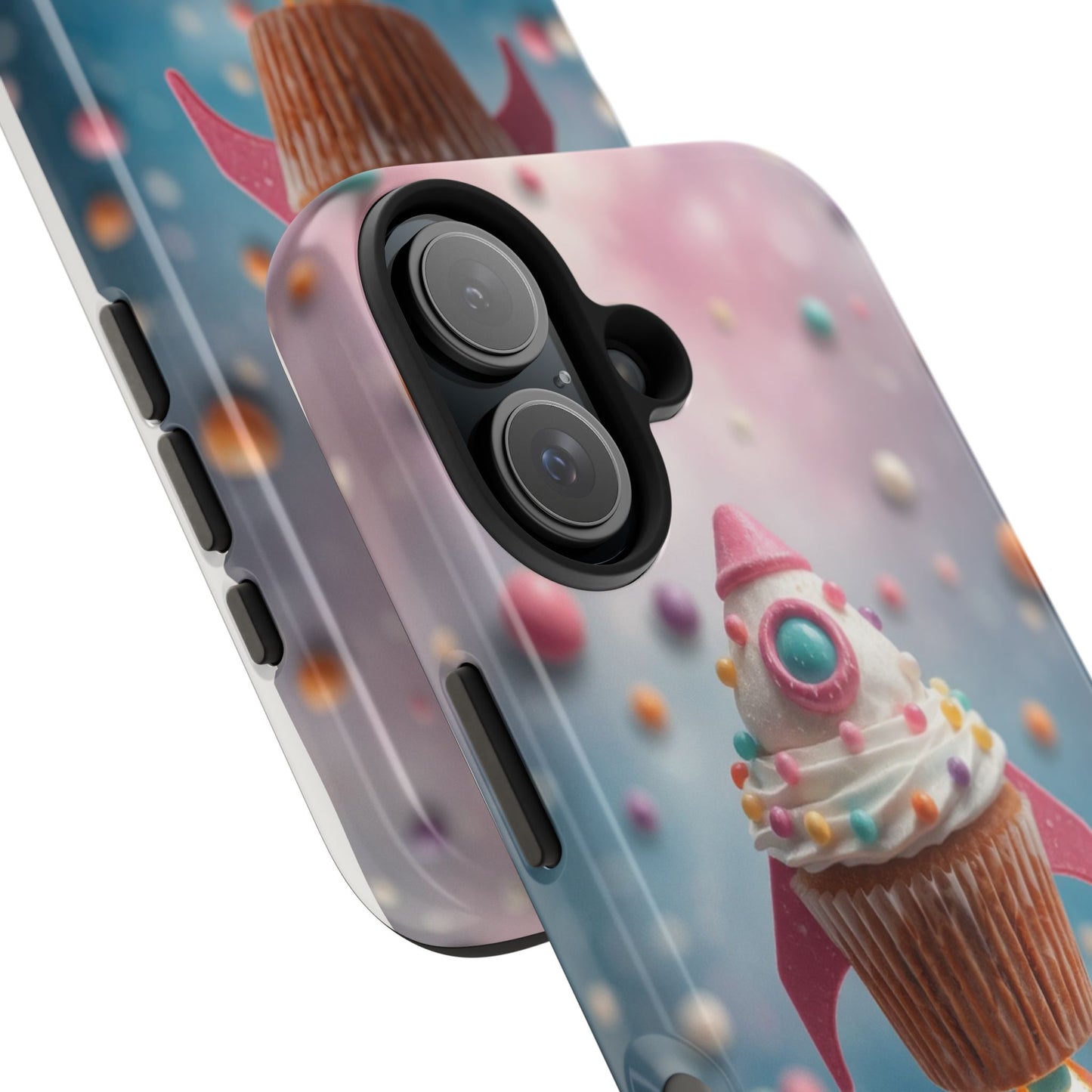 Whimsical Rocket Cupcake Phone Case - Fun Protective Case for Kids and Teens