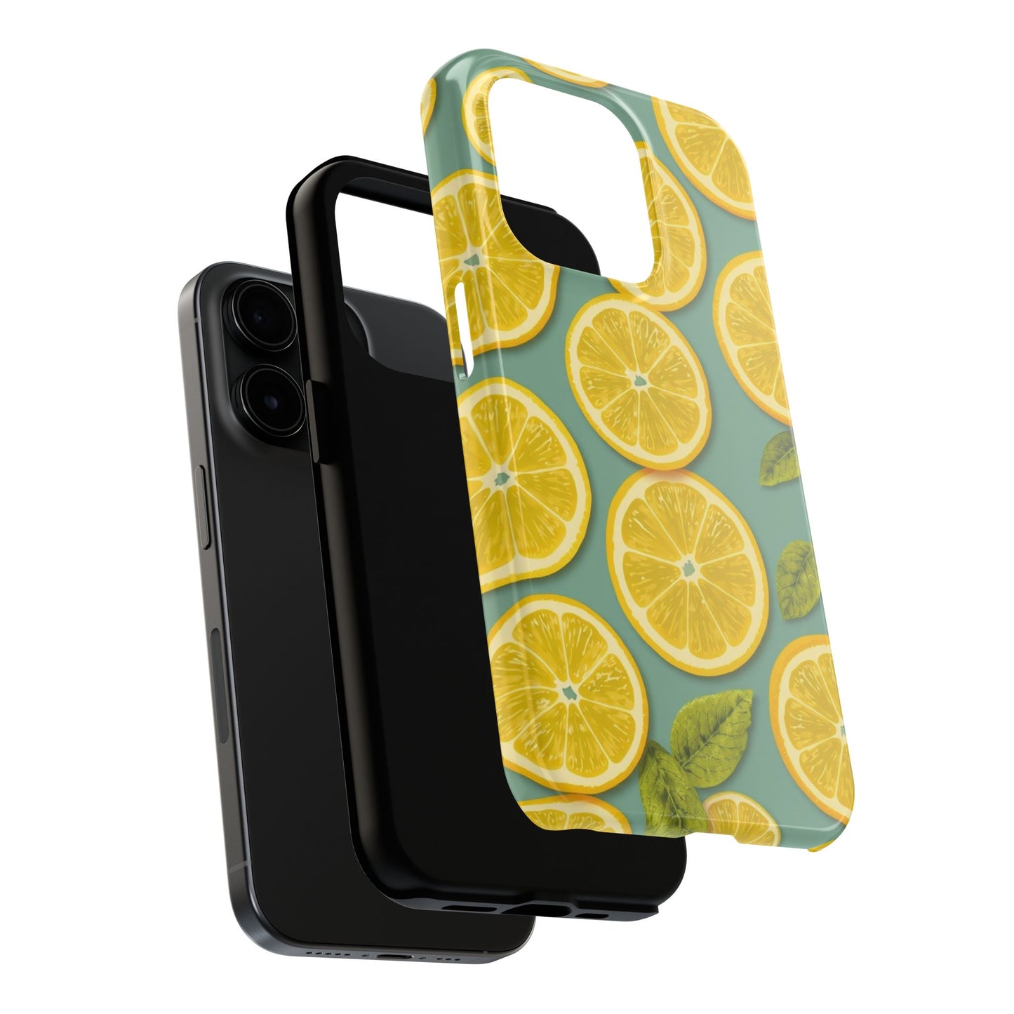 Tough Lemon Pattern Phone Case - Vibrant Citrus Design for Summer Vibes - for iPhone