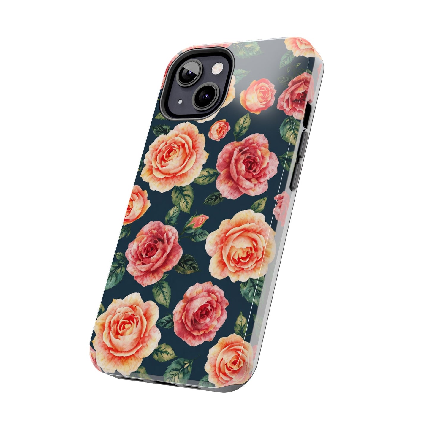 Floral Tough Phone Cases - Durable & Stylish New Age Rose Design - for iPhone