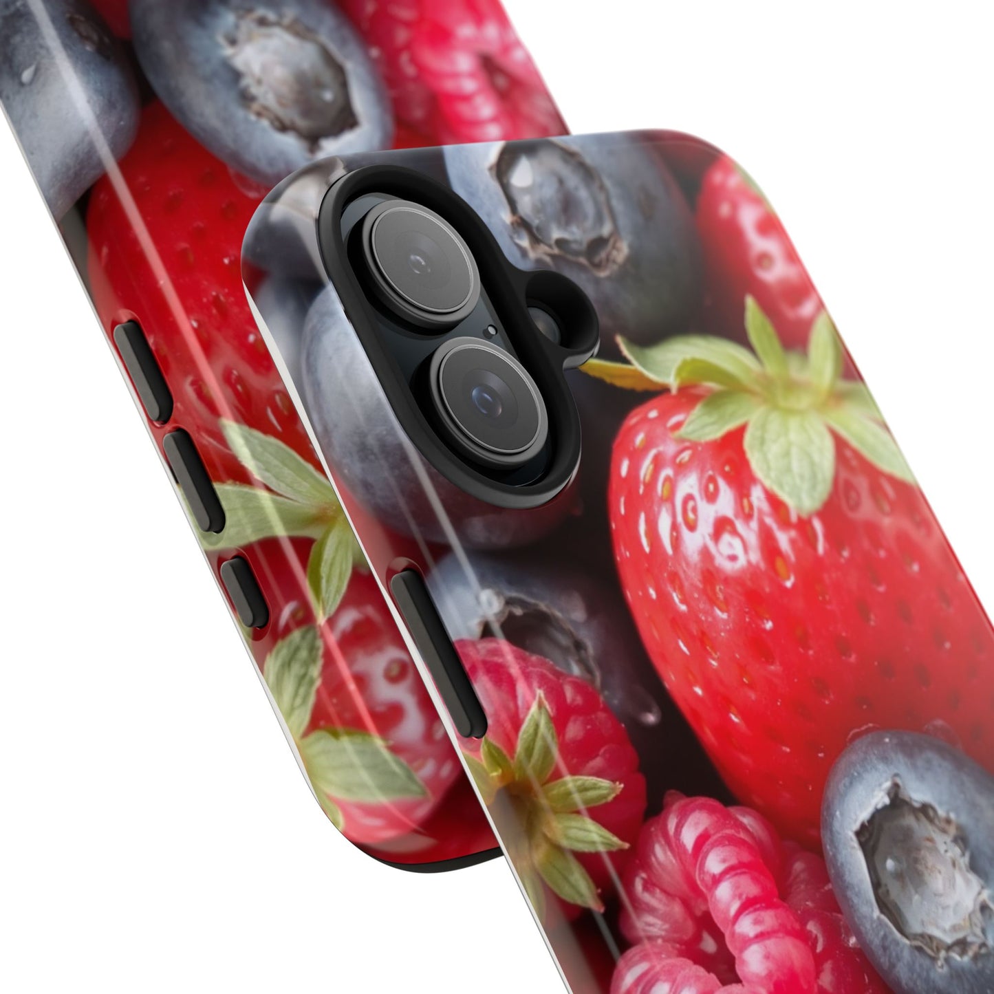 Fruit-Themed Tough Phone Case - Berry Burst Design