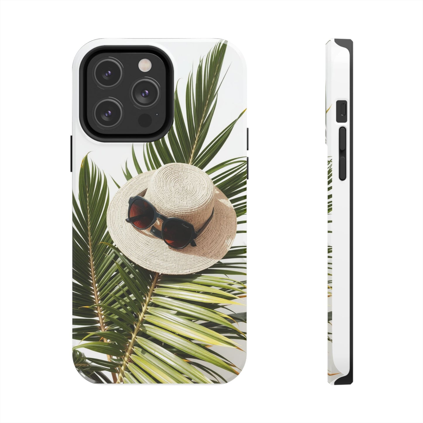 Tropical Phone Case - Summer Vibes with Hat & Sunglasses Design