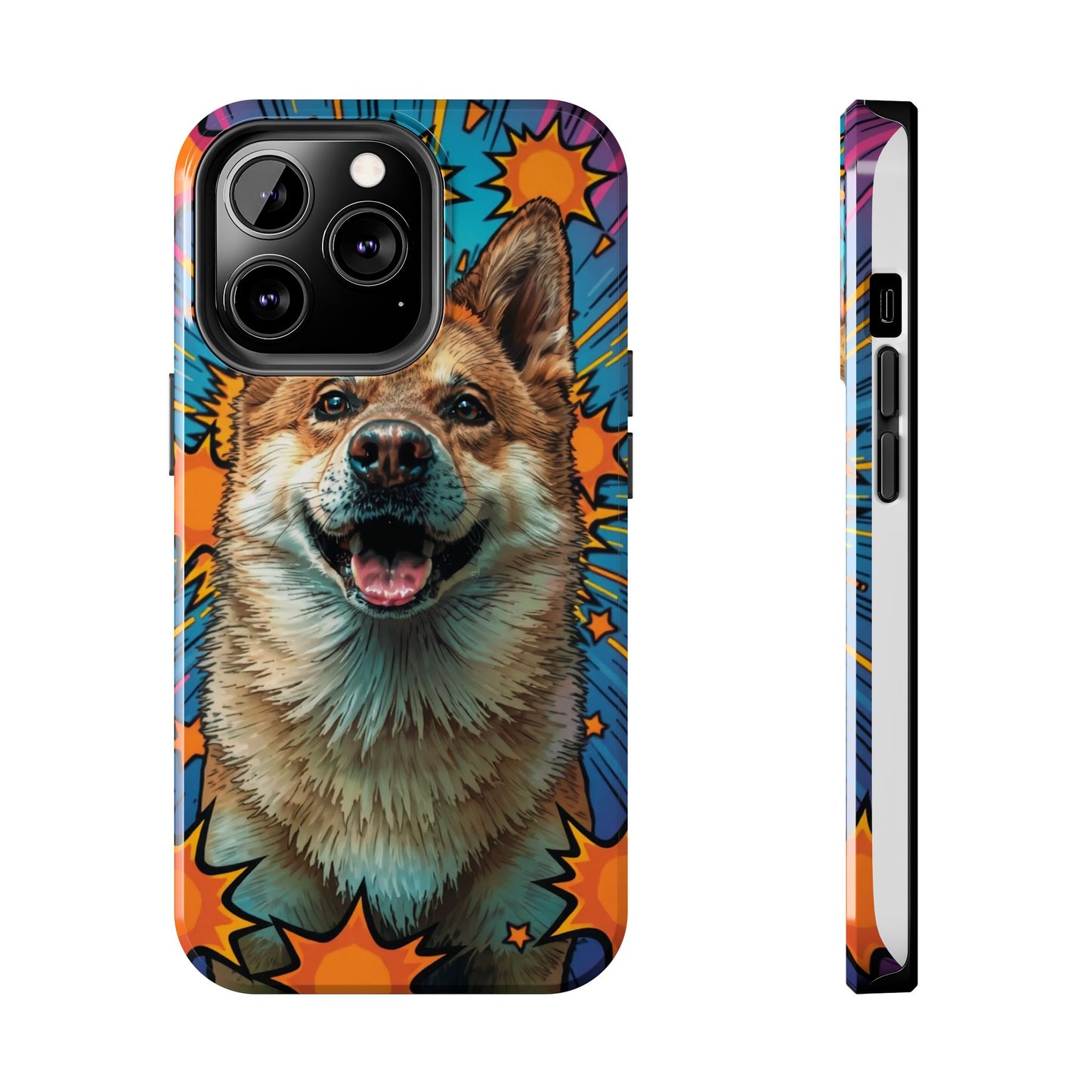 Vibrant Corgi Tough Phone Case - Fun Design for Pet Lovers