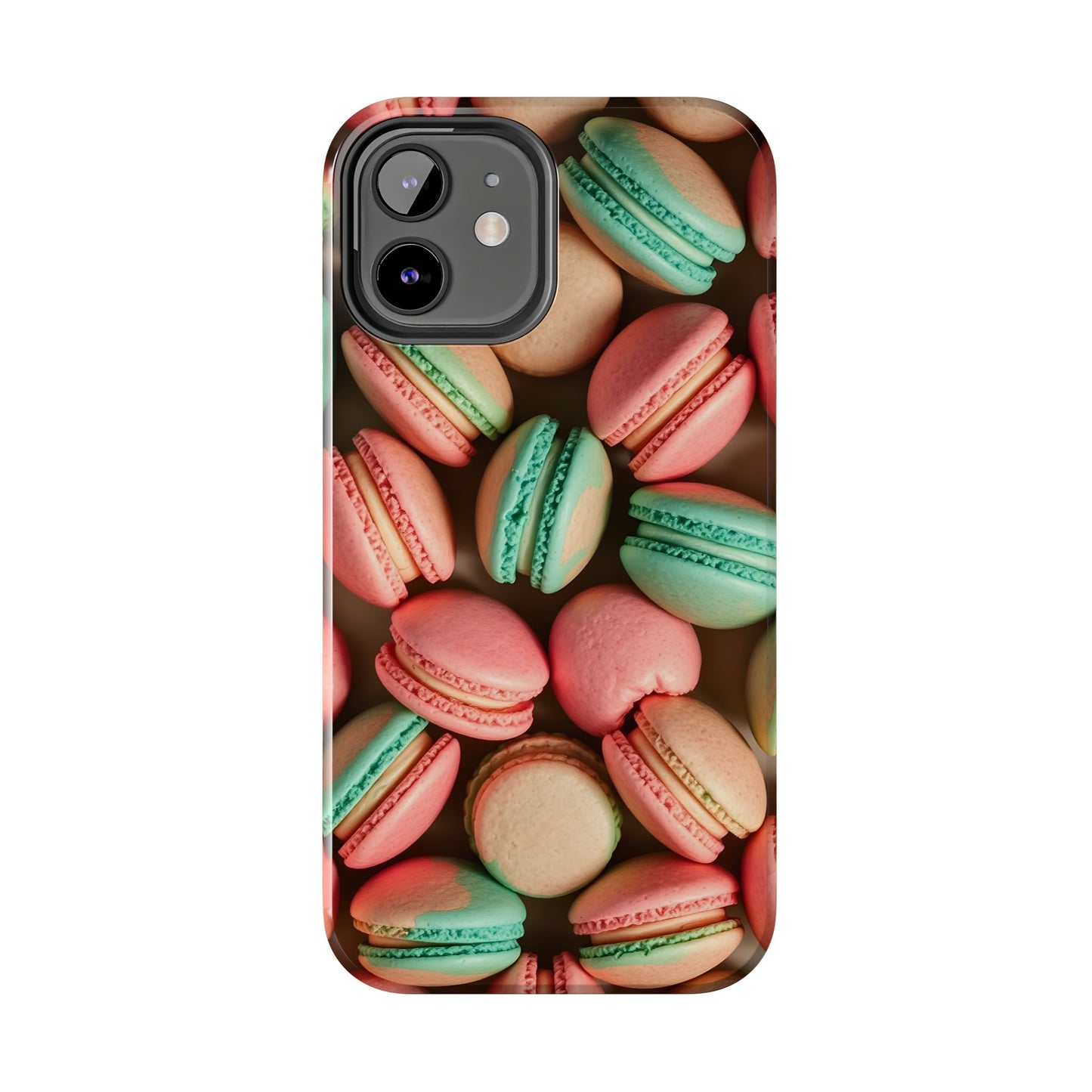 Colorful Tasty Macarons Tough Phone Case - Durable Protection with Sweet Aesthetic - for iPhone
