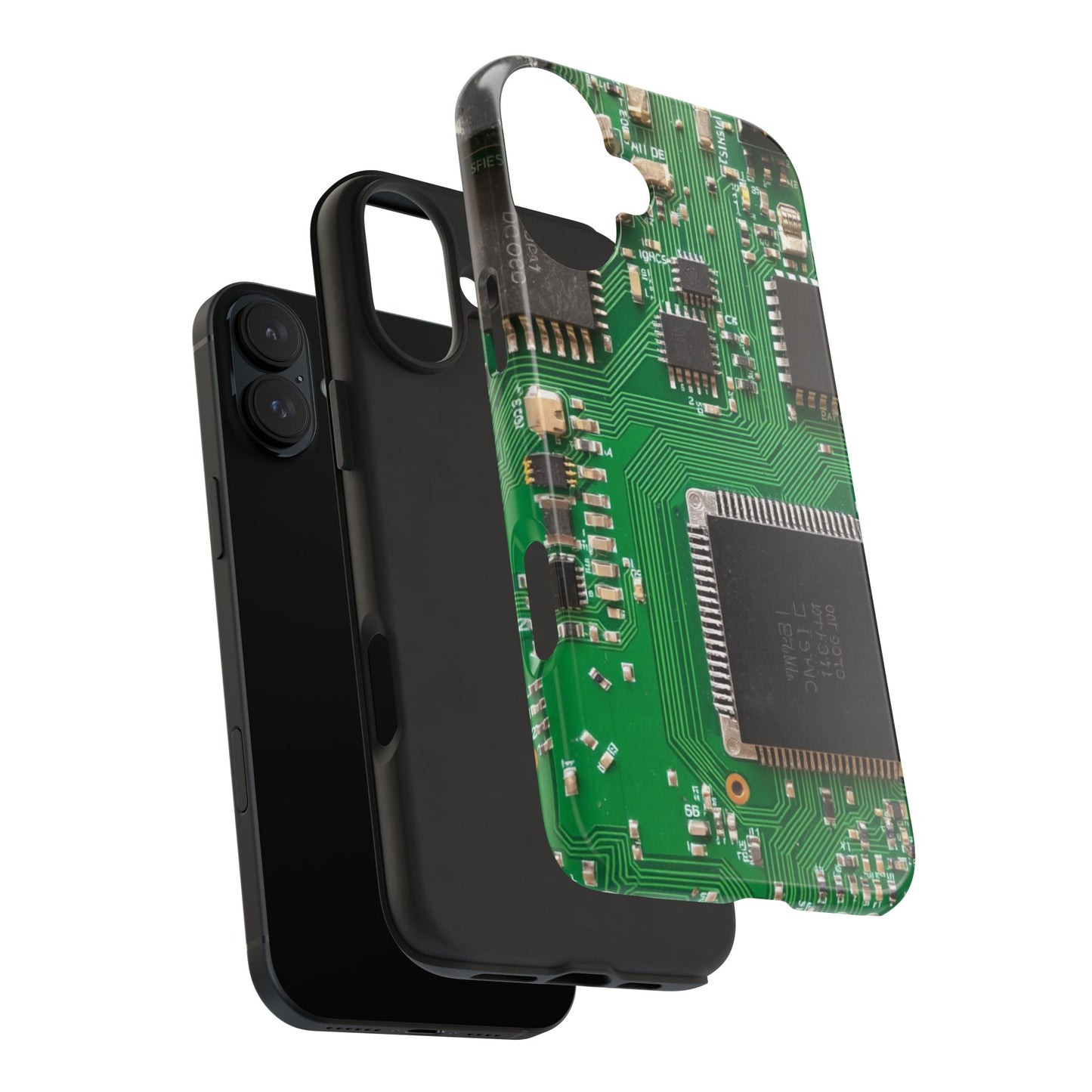 Circuit Board Tough Phone Case - Durable Tech Design