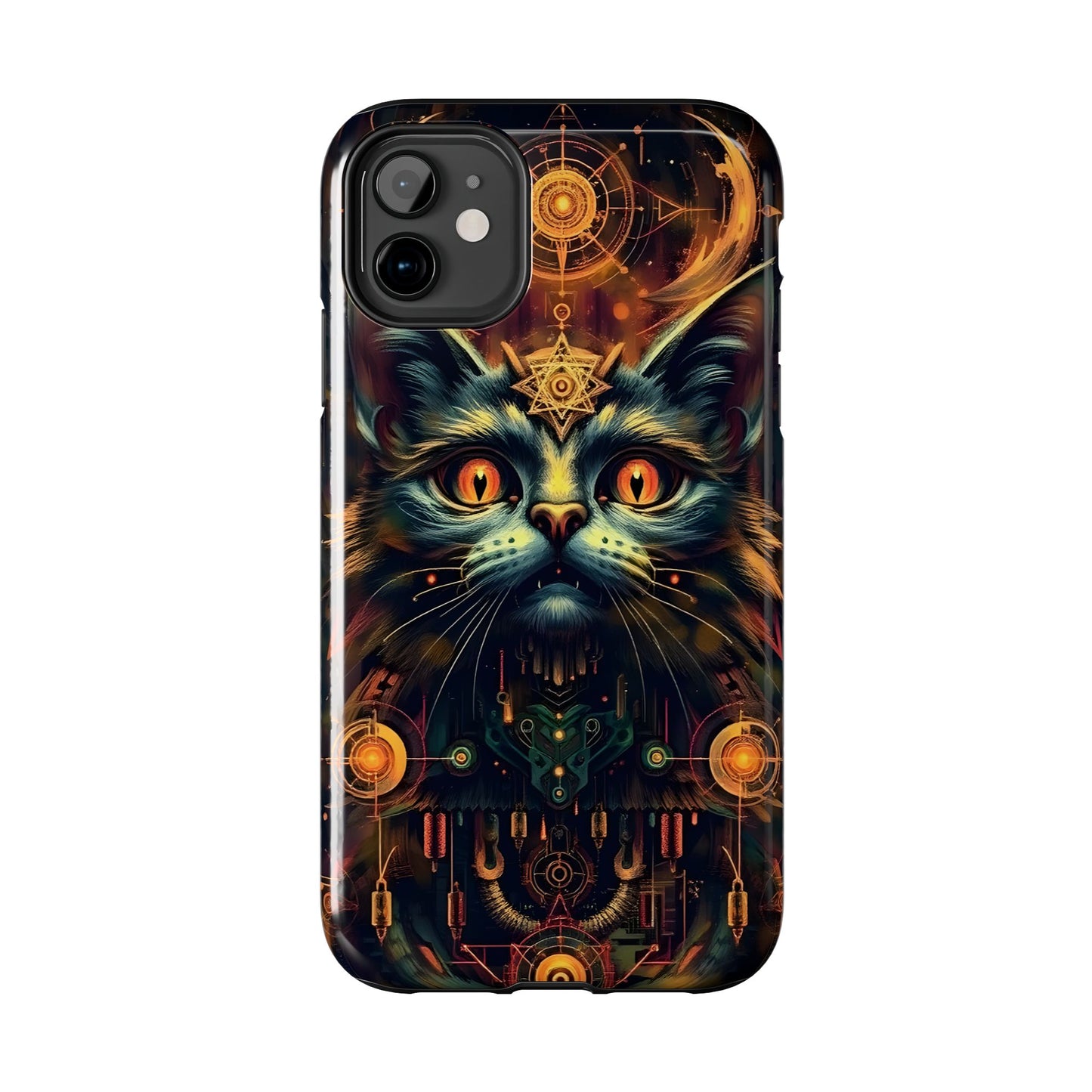 Mystical Cat Queen Tough Phone Case – Unique Protection for Cat Lovers - for iPhone