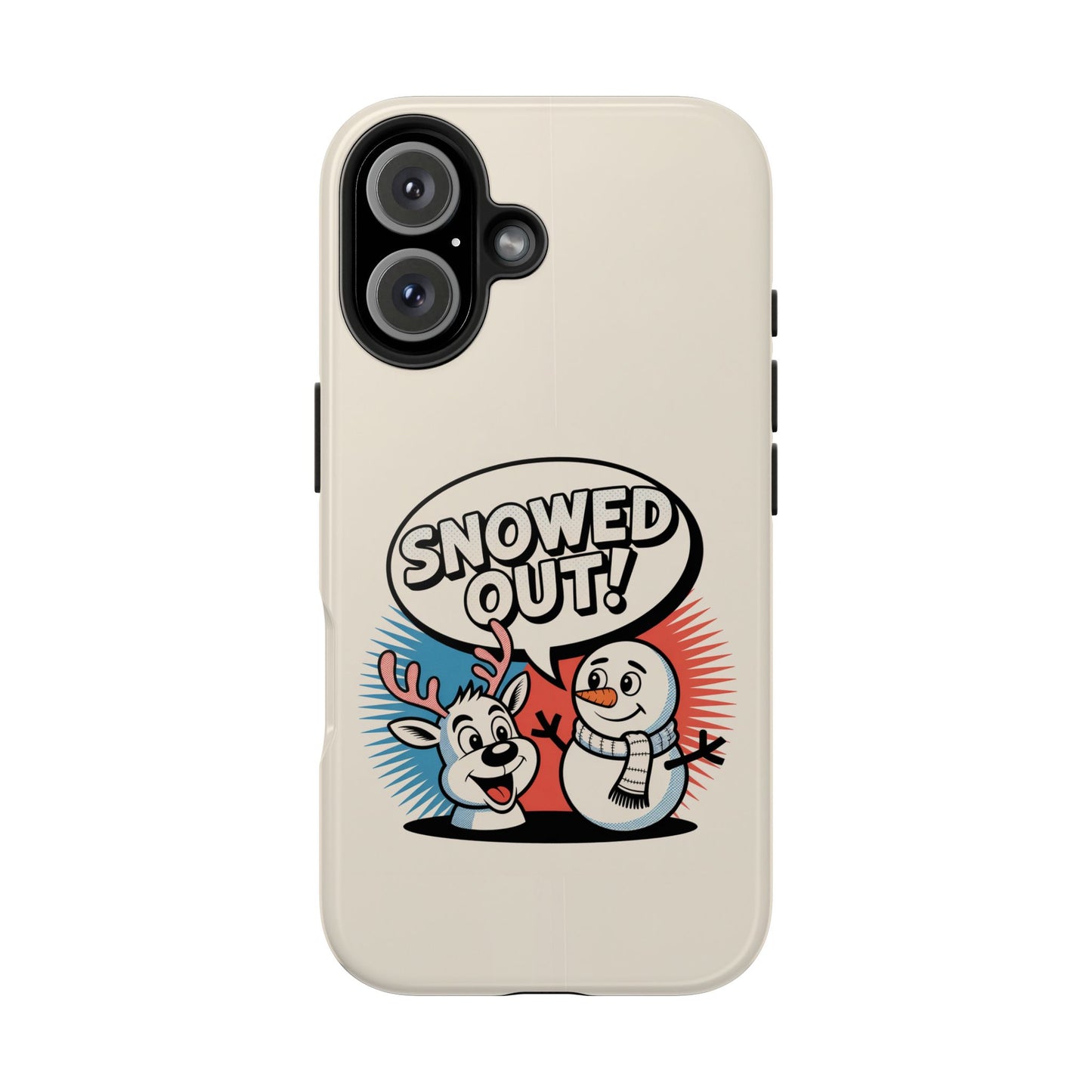 Snowman & Reindeer Tough Phone Case - Snowed Out Holiday Design
