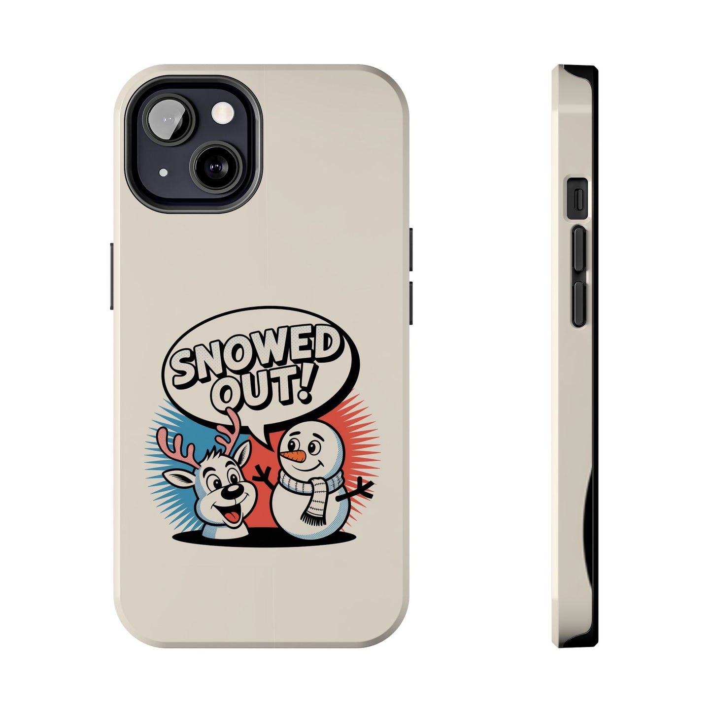 Snowman & Reindeer Tough Phone Case - Snowed Out Holiday Design