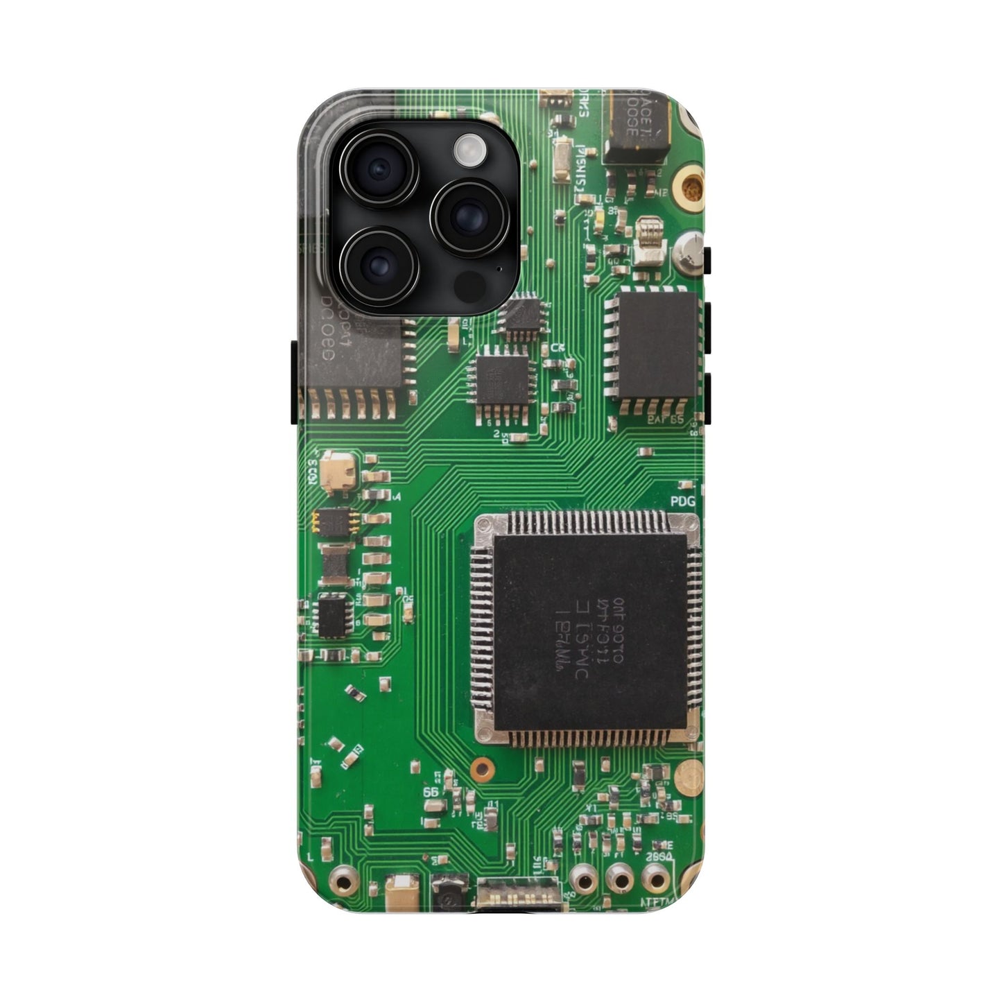 Circuit Board Tough Phone Case - Durable Tech Design