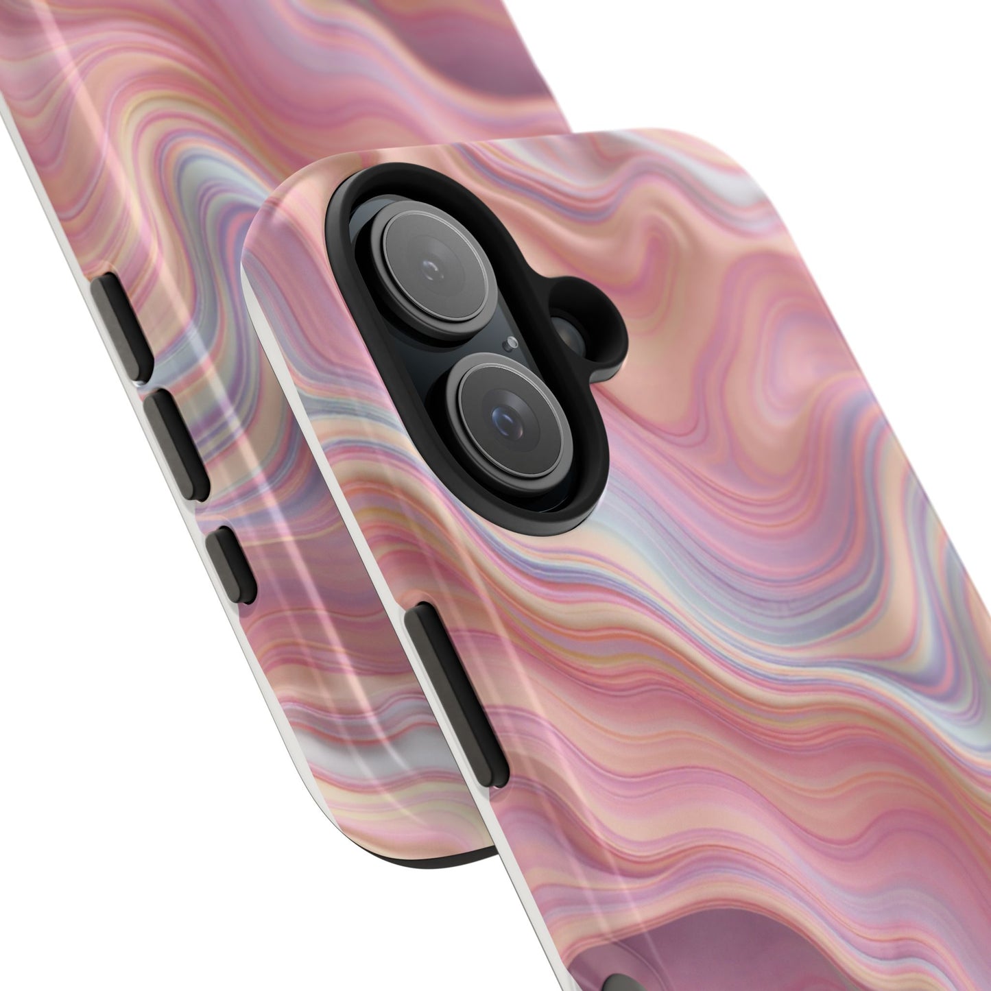 Stylish Tough Phone Cases - Abstract Pink Marble Design