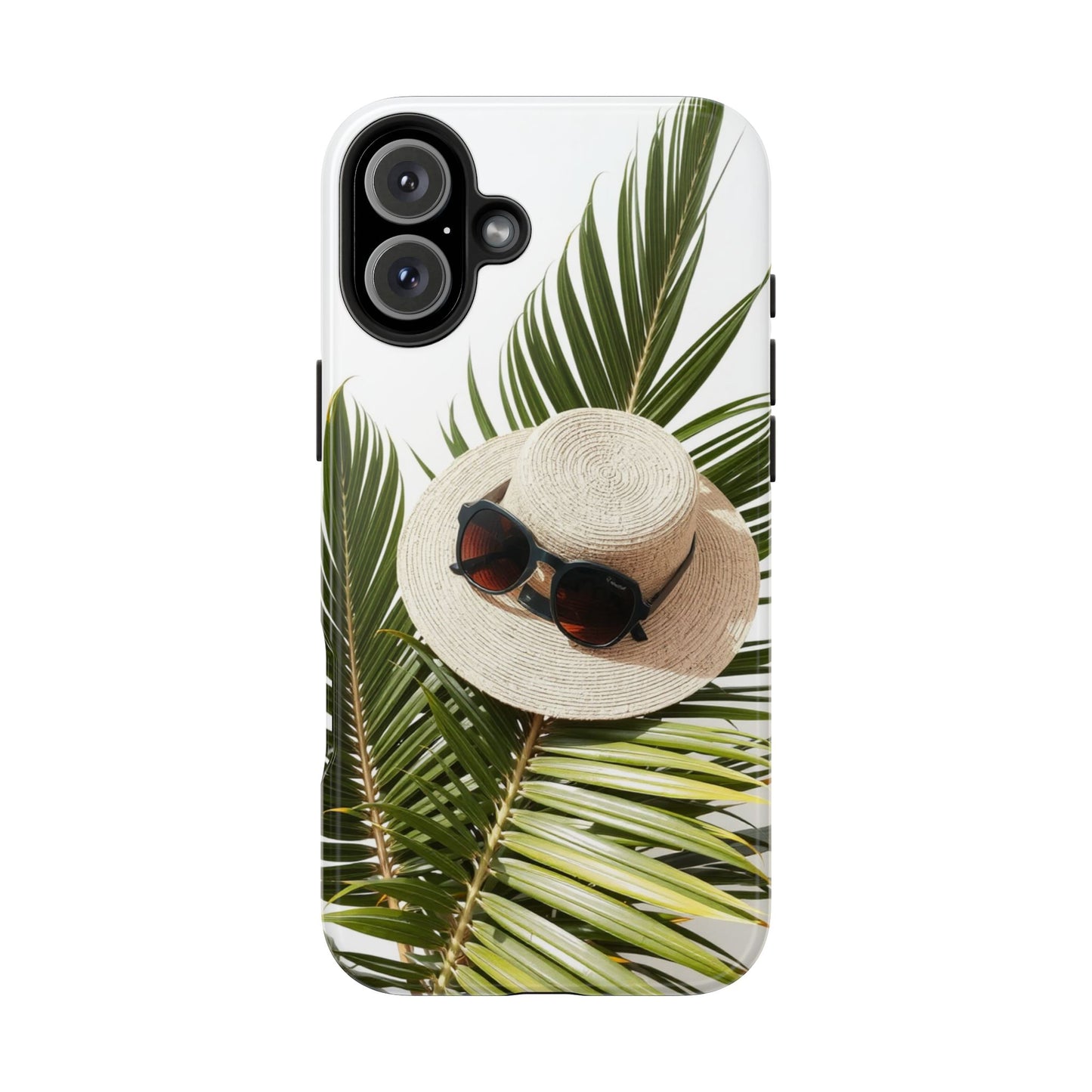 Tropical Phone Case - Summer Vibes with Hat & Sunglasses Design