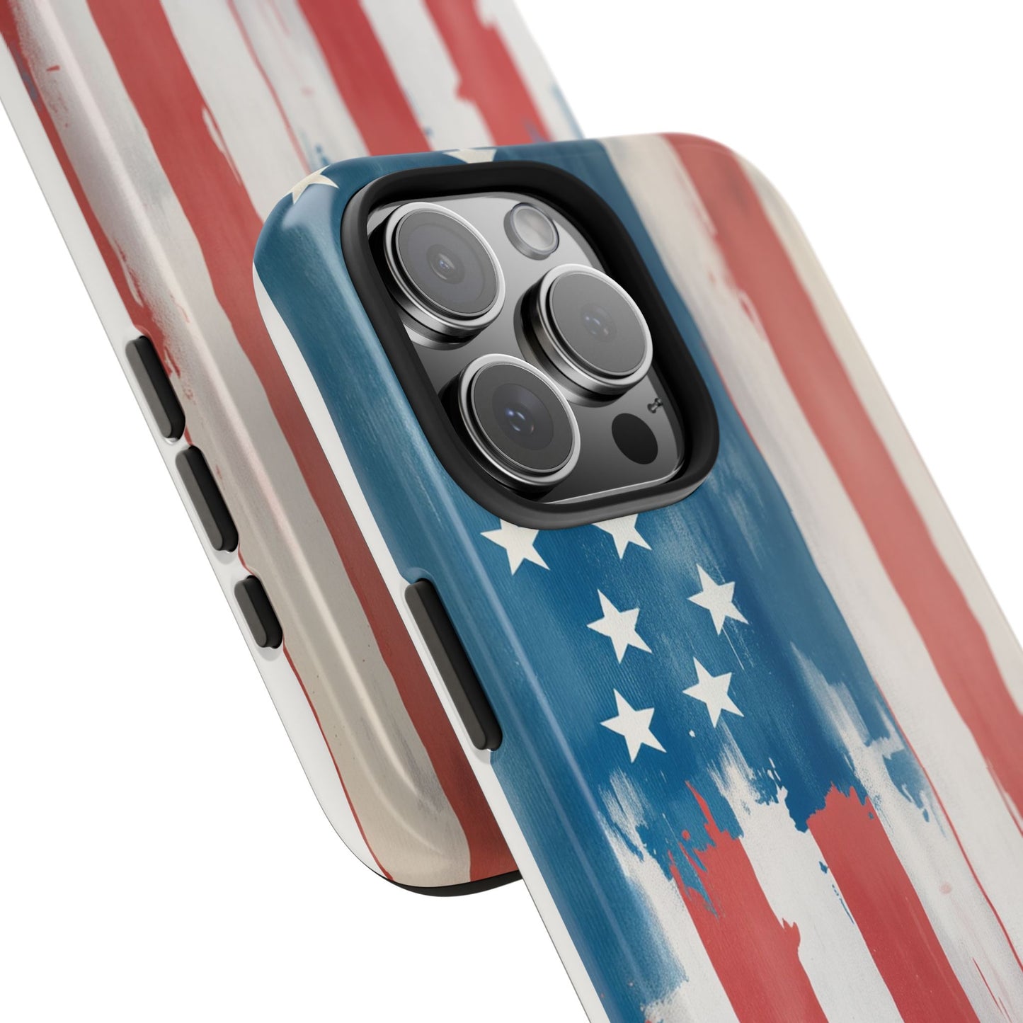 Patriotic Tough Phone Cases - Abstract USA Flag Design for Durable Protection - for iPhone