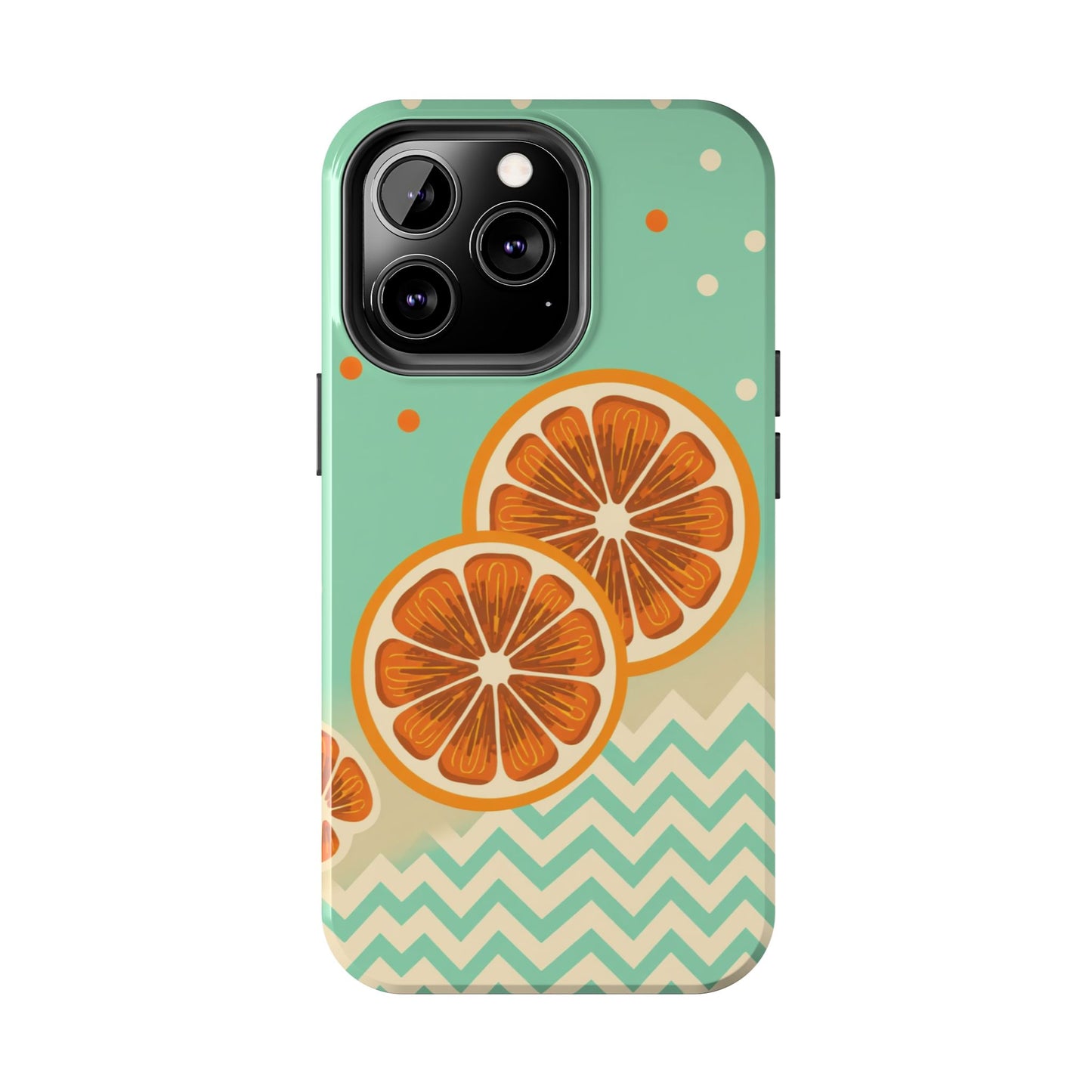 Citrus Vibe Tough Phone Case - Fun Orange Slice Design