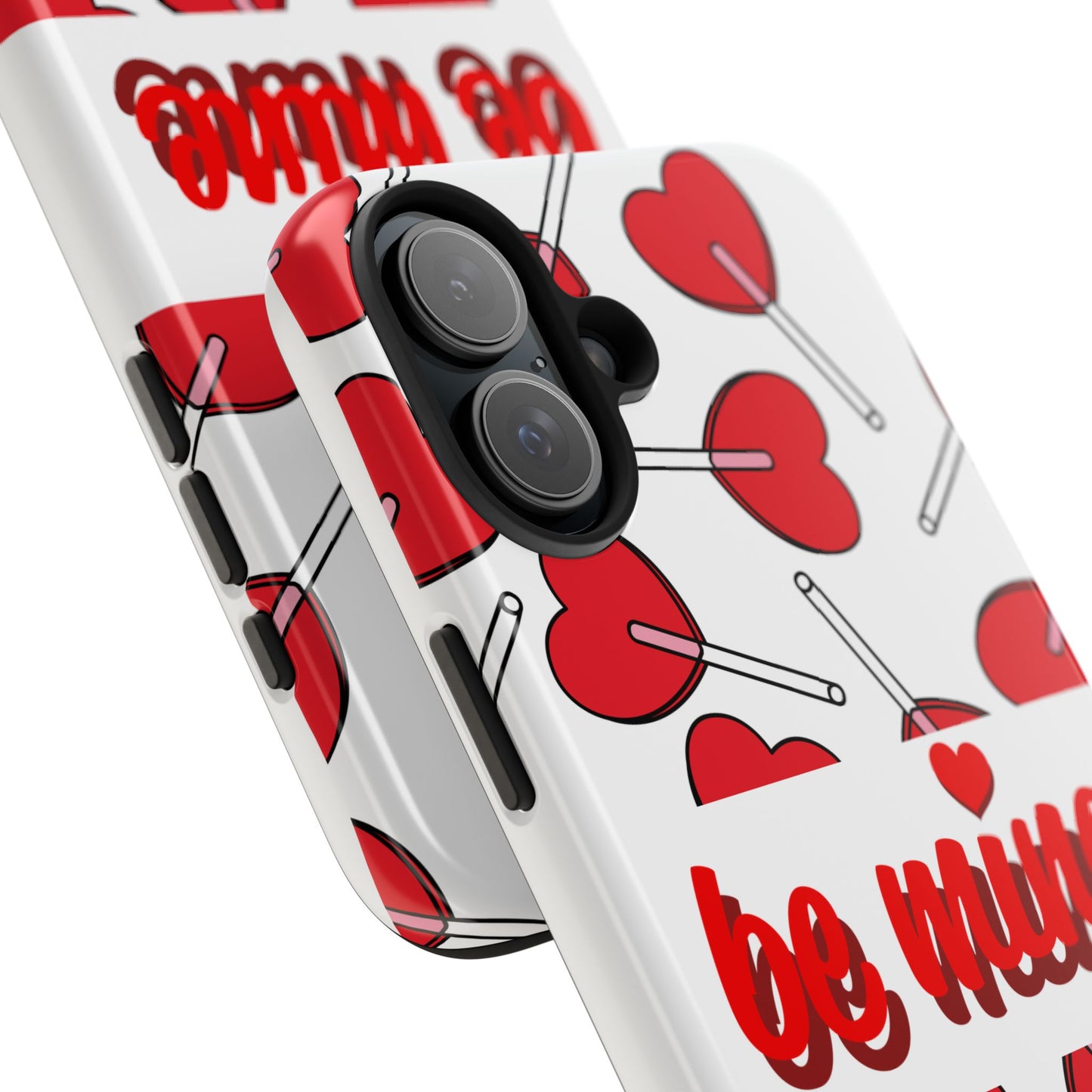 Be Mine Heart Pattern Tough Phone Case - Love Gift - for iPhone