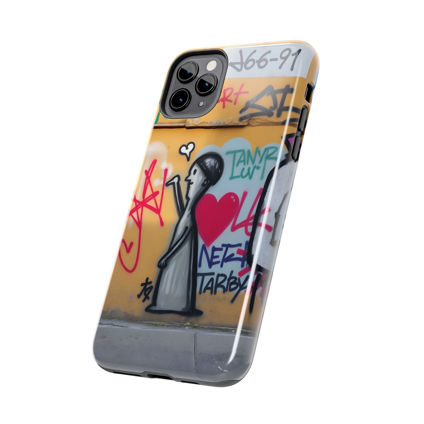 Urban Cupid Graffiti Tough Phone Case - Durable Protection with Street Art Vibe - for iPhone