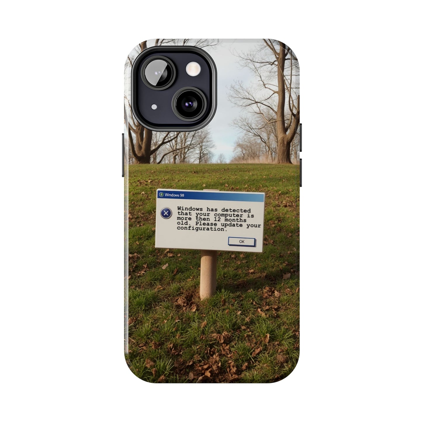 Durable Phone Case with Windows 98 Error Message Design - Perfect Gift for Tech Lovers
