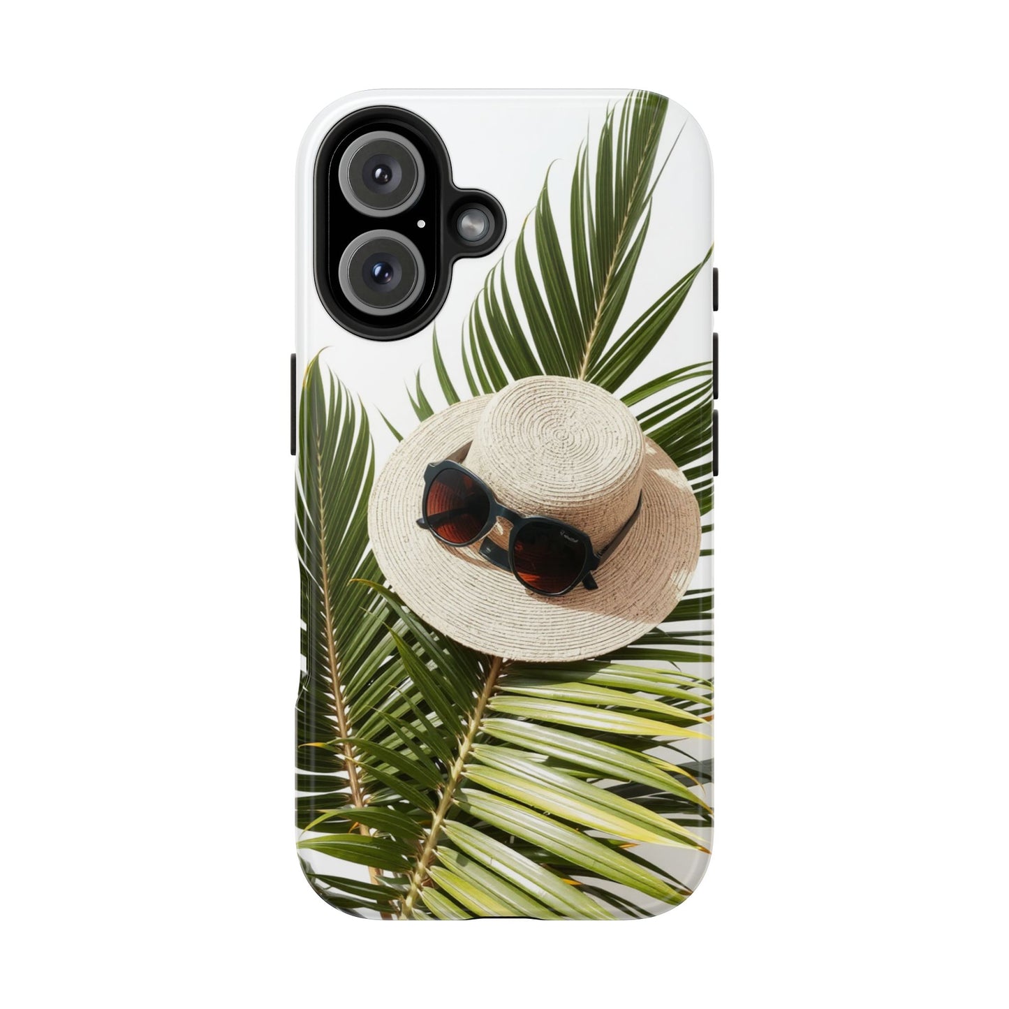 Tropical Phone Case - Summer Vibes with Hat & Sunglasses Design