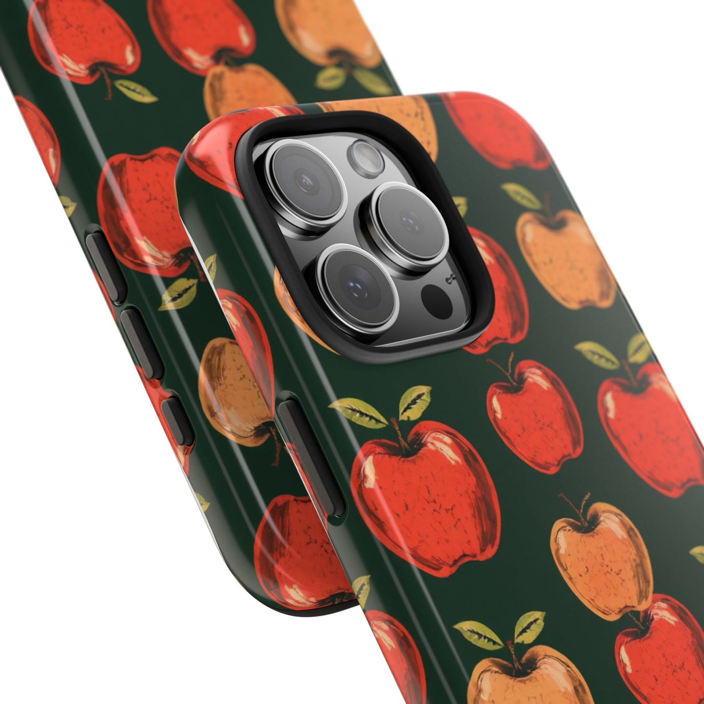 Apple Retro Pattern Tough Phone Case - Durable, Stylish, and Protective for Everyday Use - for iPhone
