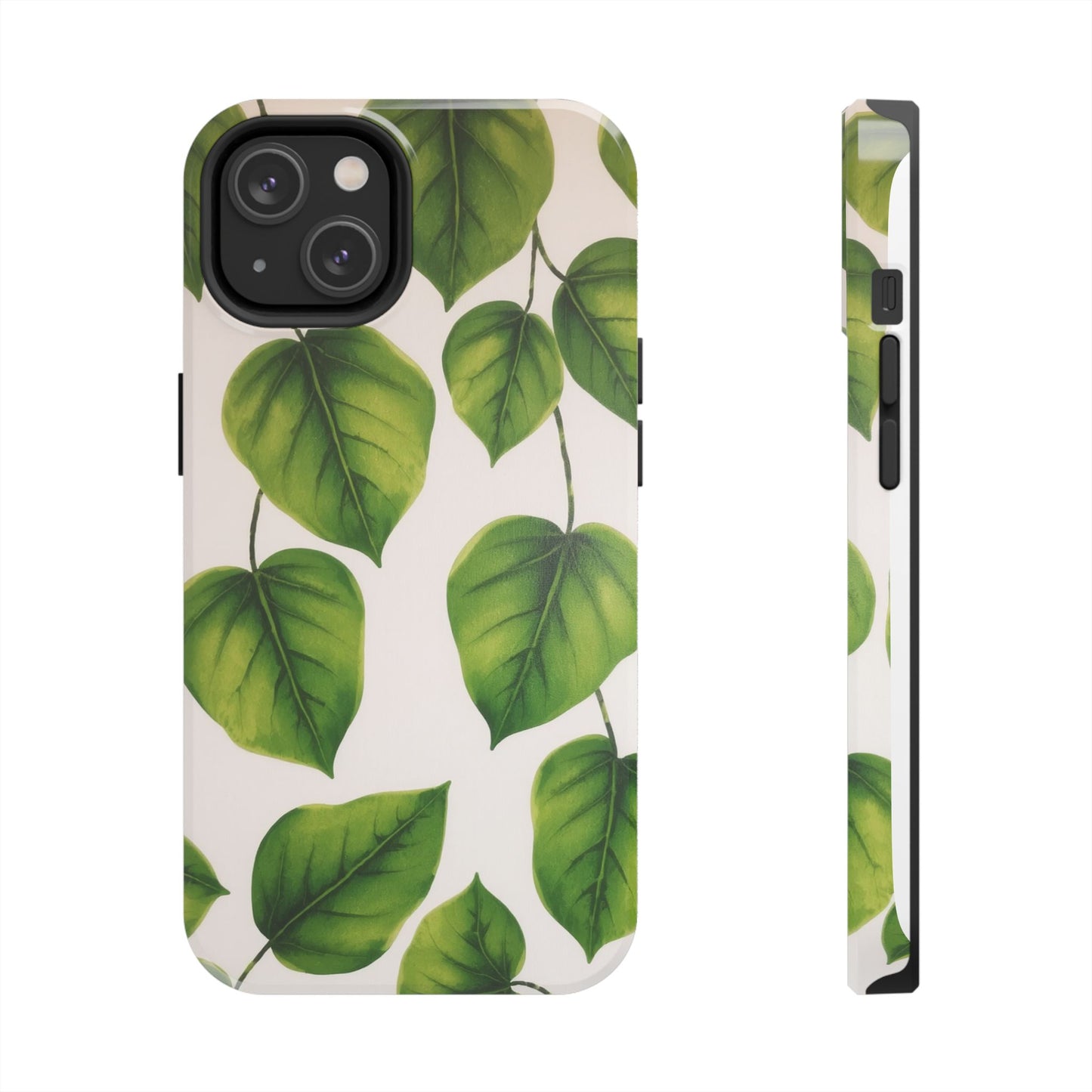 Tough Phone Cases with Green Leaf Design | Eco-Friendly Protection for Nature Lovers