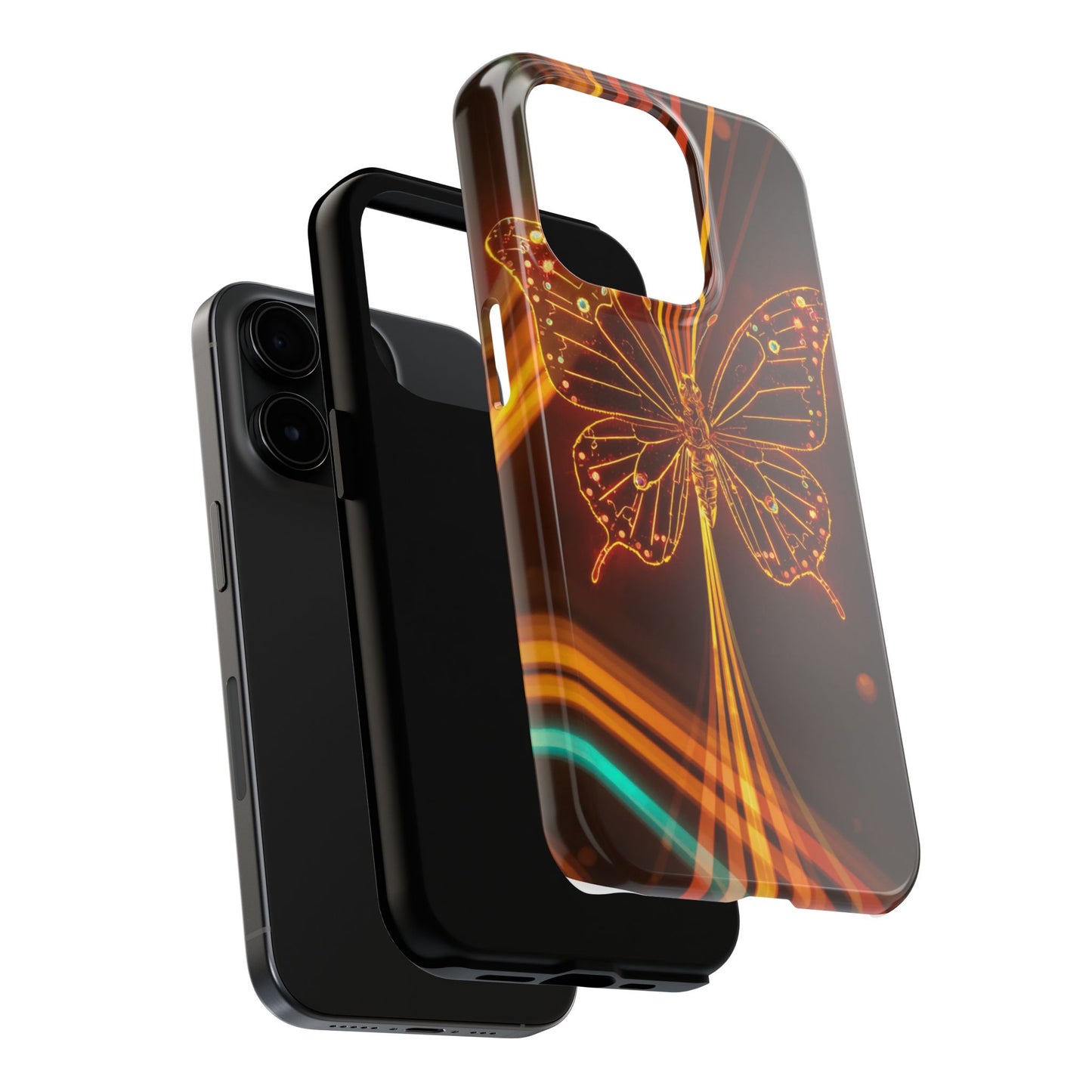 Elegant Butterfly Tough Phone Case - Stylish Protection for Nature Lovers