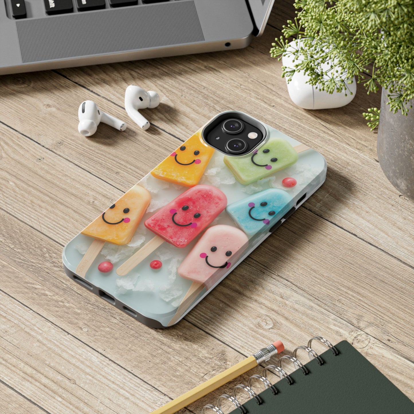 Cute Smile Popsicle Tough Phone Case - Fun Protection for Your Device