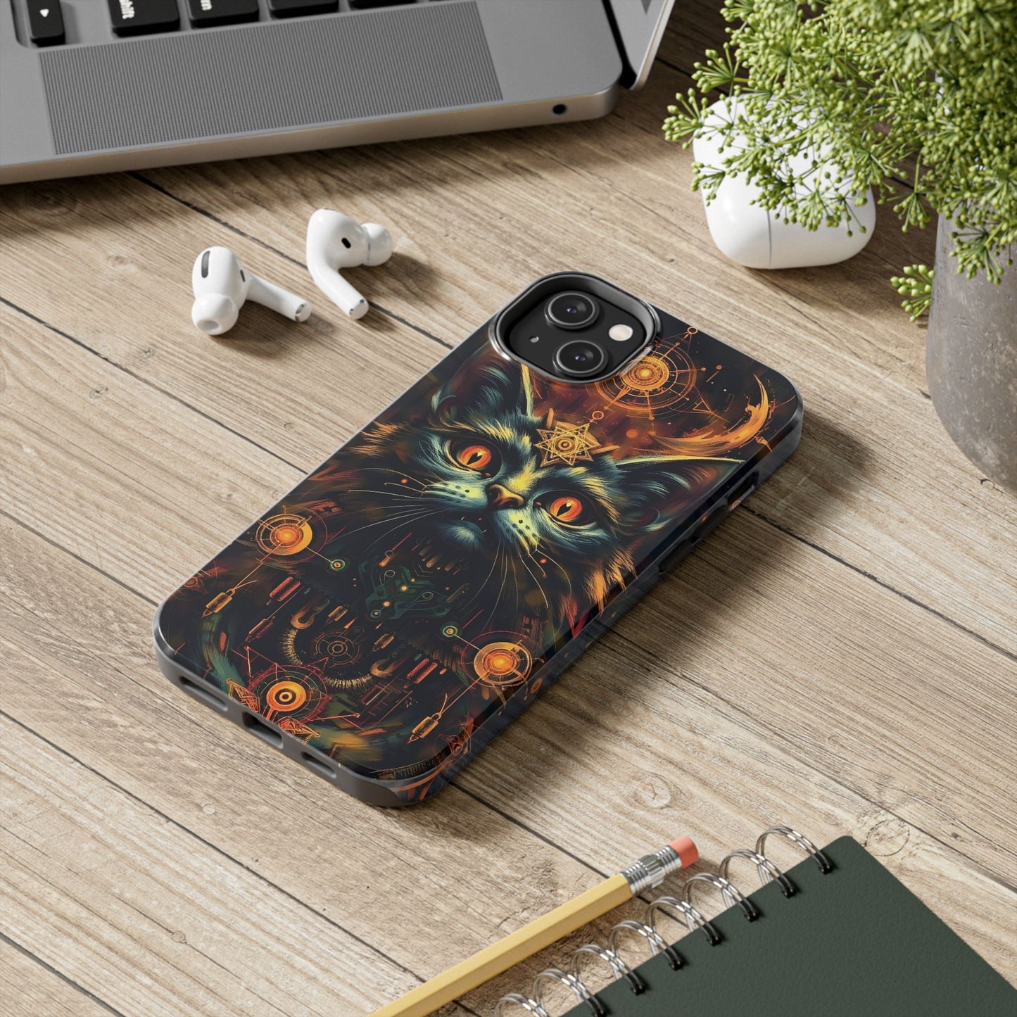 Mystical Cat Queen Tough Phone Case – Unique Protection for Cat Lovers - for iPhone