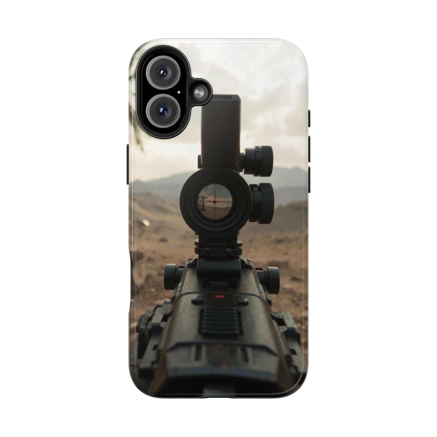 Tough Phone Case with Sniper Scope Design - Durable & Stylish Protection for Outdoors Enthusiasts