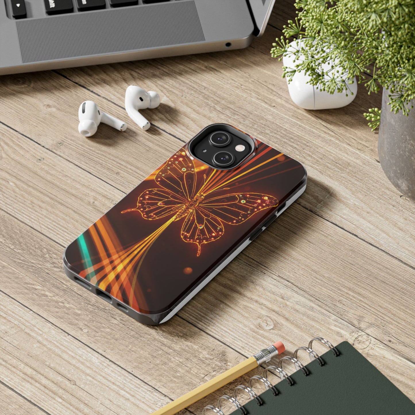 Elegant Butterfly Tough Phone Case - Stylish Protection for Nature Lovers