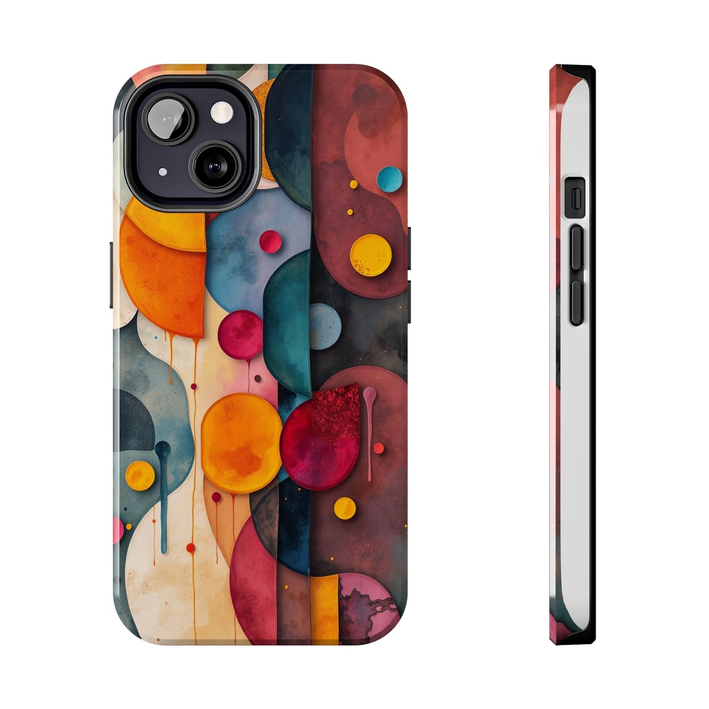 Artistic Tough Phone Cases - Colorful Abstract Design for Trendy Protection - for iPhone