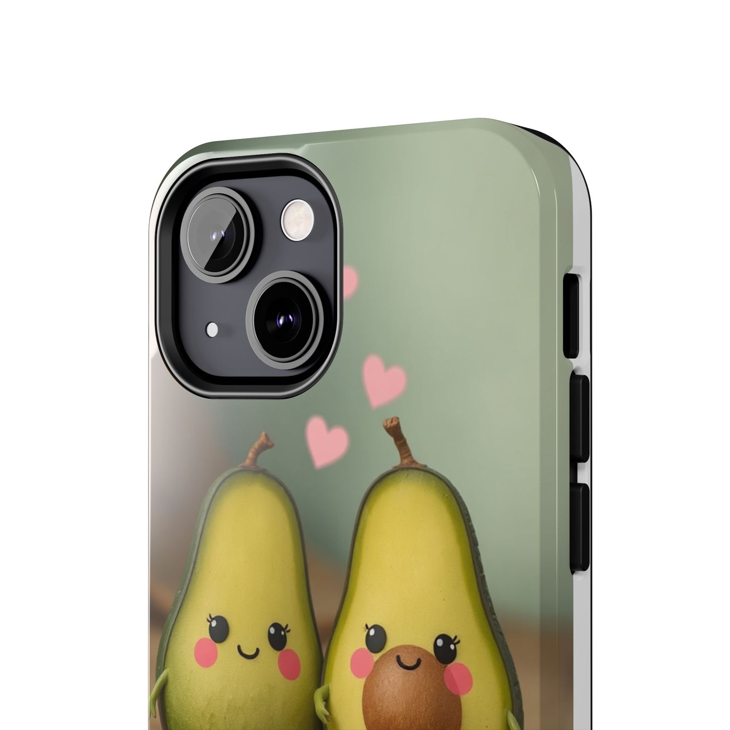 Cute Avocado Phone Case, Funny Tough Case, Quirky Phone Accessory, Gifts for Foodies, Valentine's Day Present