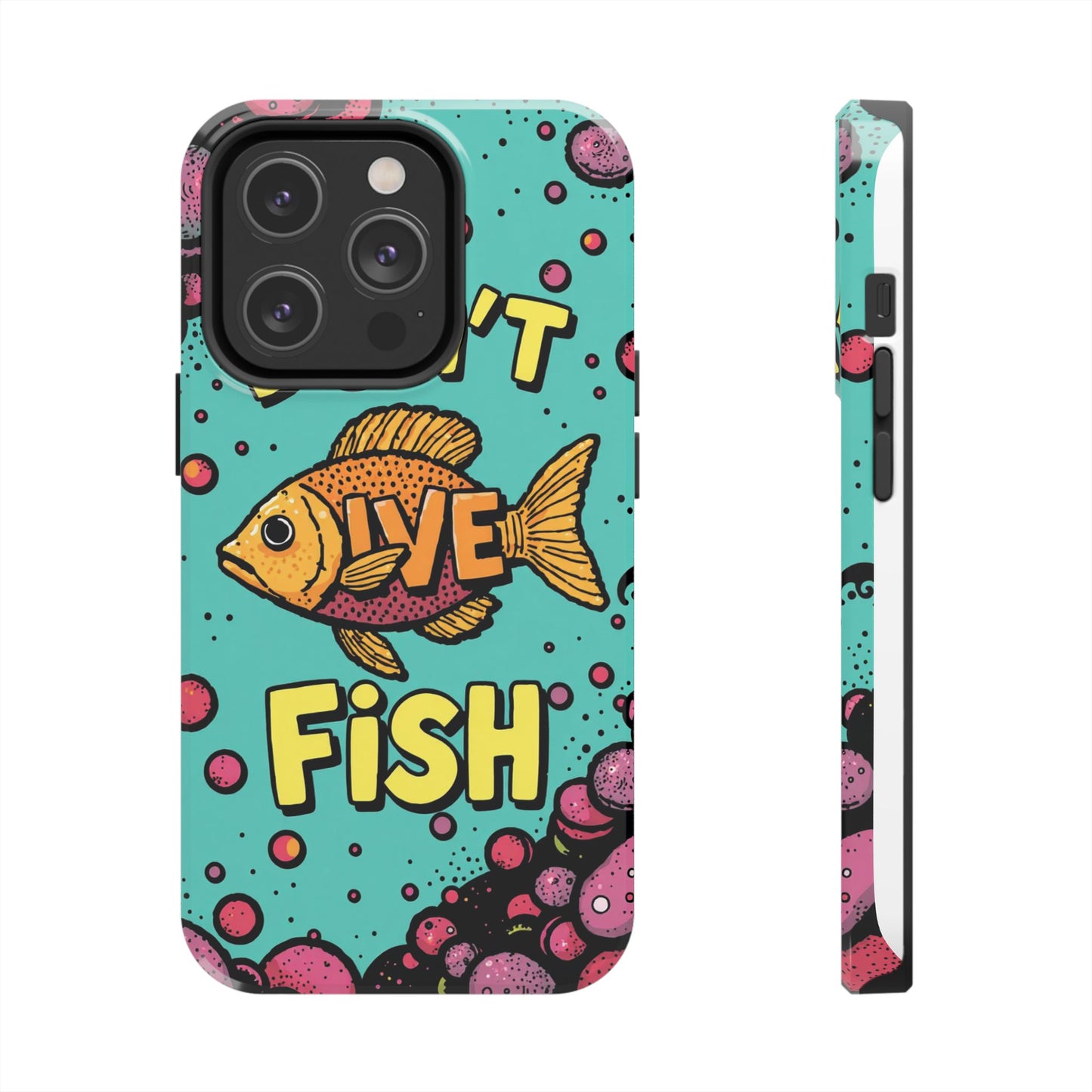 Catchy Fish-Themed Tough Phone Cases, Unique Gift for Fish Lovers, Durable Protection for Phones, Fun Aquatic Design, Ideal for Holidays
