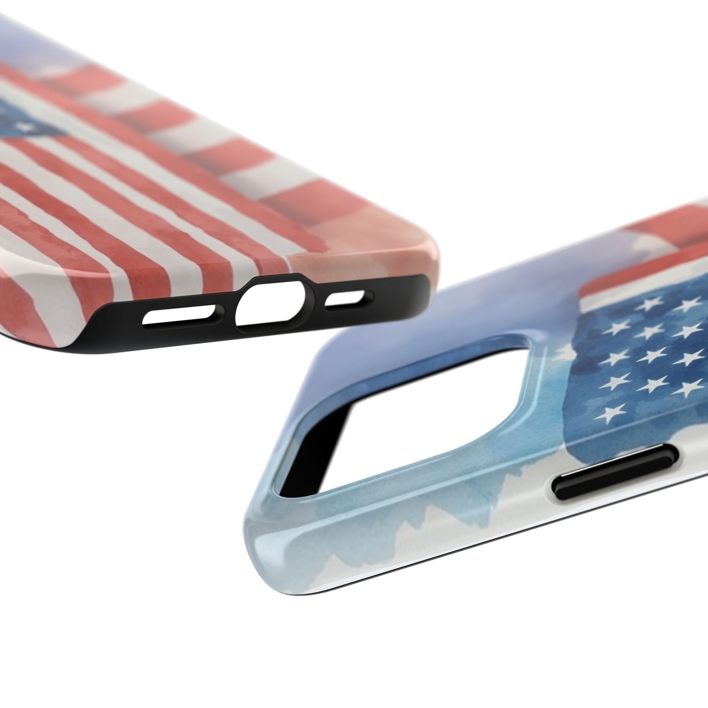 Abstract Watercolor American Flag Design - Tough Phone Case - for iPhone