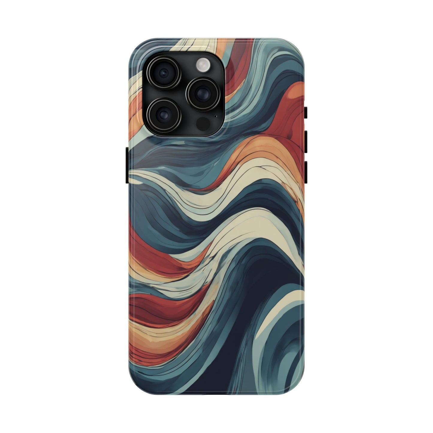 Abstract Wave Tough Phone Case | Stylish Protection for Daily Use - for iPhone
