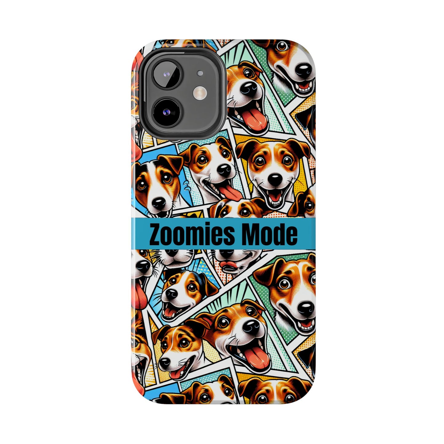 Zoomies Mode Jack Russell Tough Phone Case - Fun Dog Design Case for iPhone