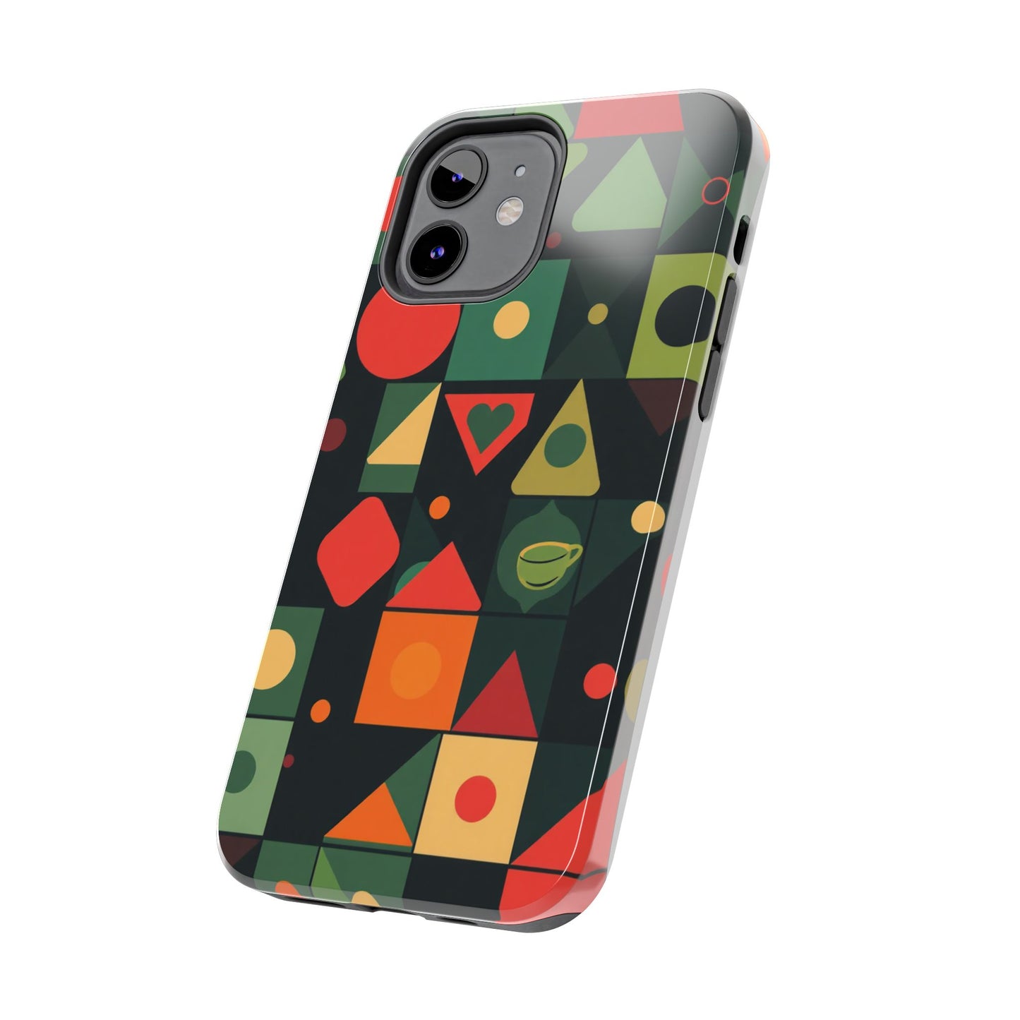 Vibrant Geometric Tough Phone Cases – Stylish Protection for Trendsetters - for iPhone