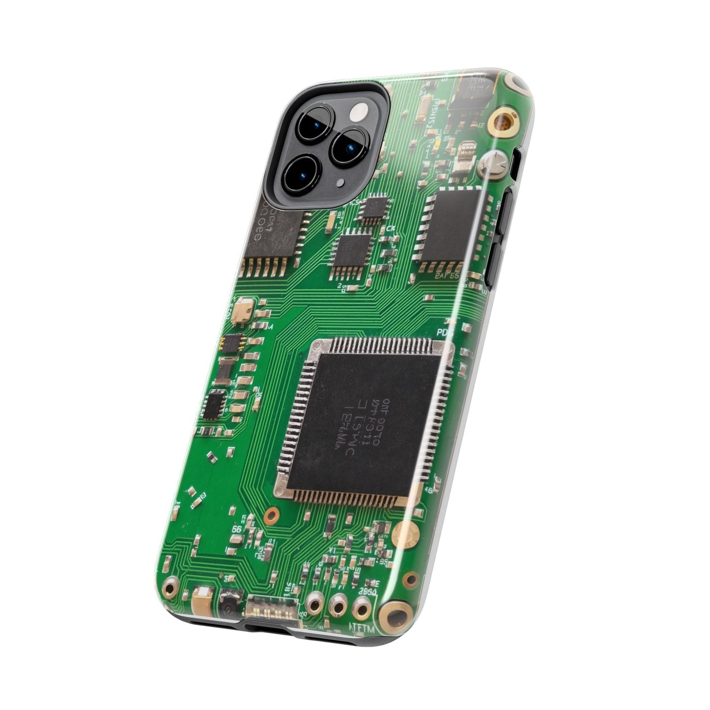 Circuit Board Tough Phone Case - Durable Tech Design