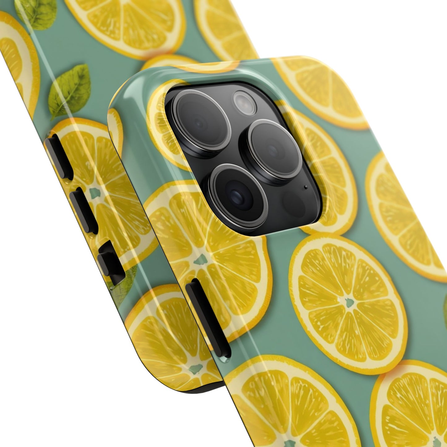 Tough Lemon Pattern Phone Case - Vibrant Citrus Design for Summer Vibes - for iPhone