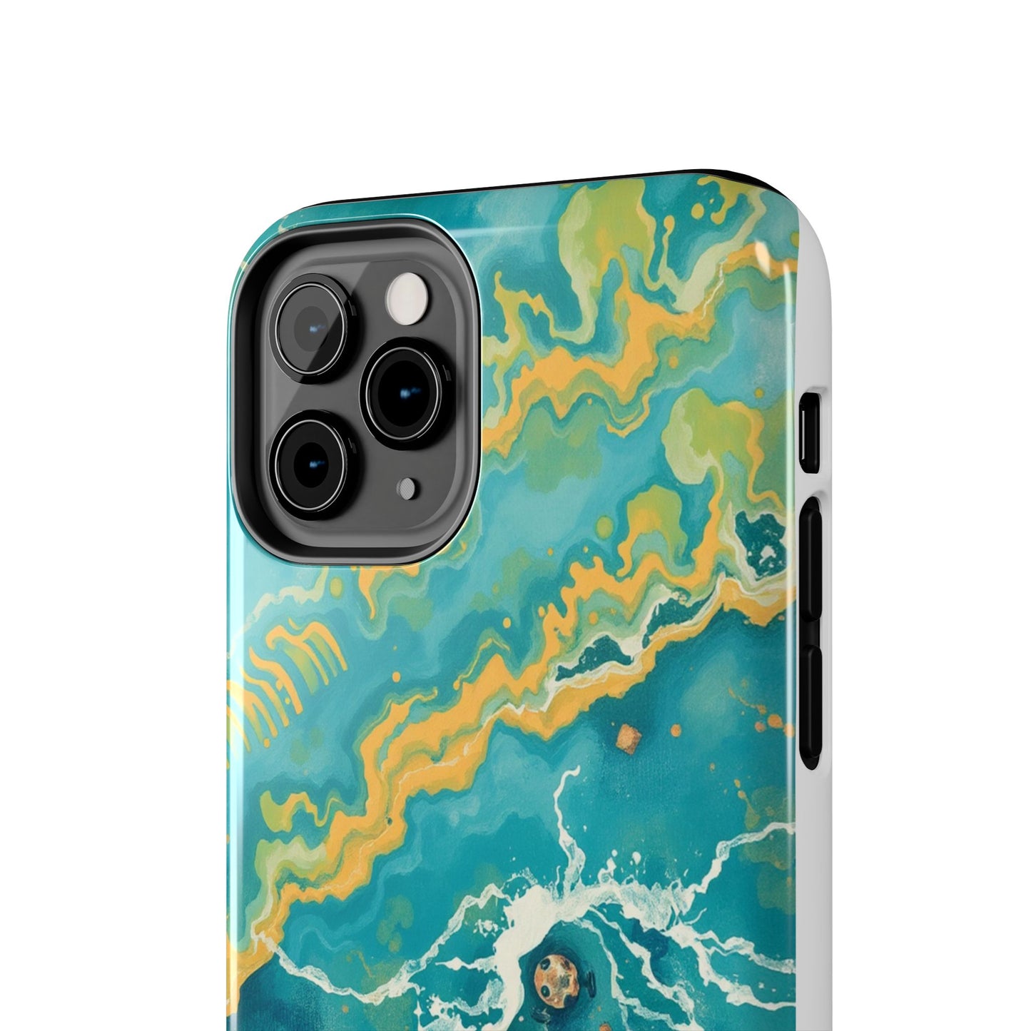 Ocean Wave Tough Phone Case – Durable Protection with Abstract Art Design