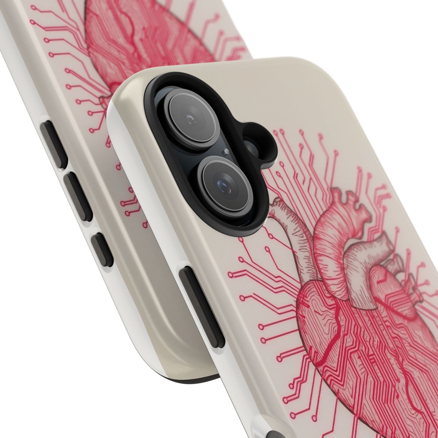 Heart Circuit Tough Phone Case – Unique Tech-Inspired Design for Tech Lovers