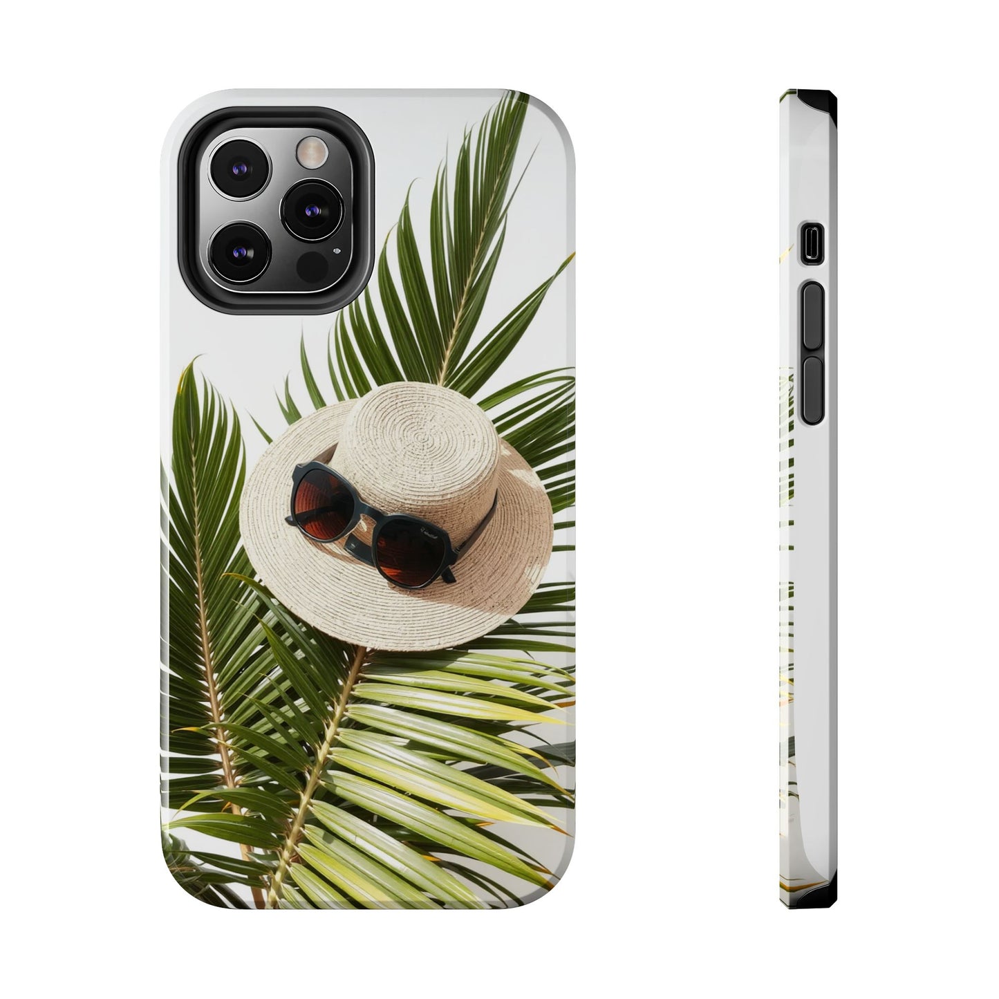 Tropical Phone Case - Summer Vibes with Hat & Sunglasses Design