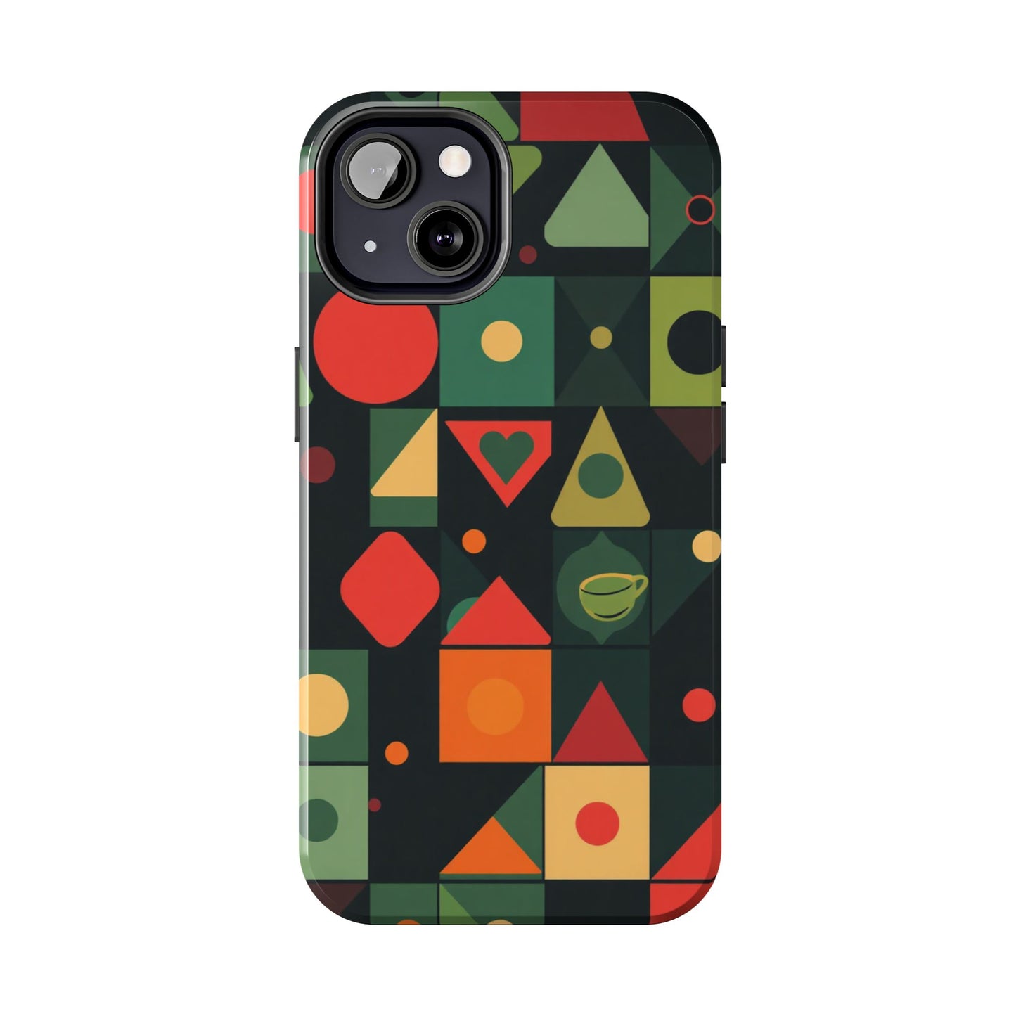 Vibrant Geometric Tough Phone Cases – Stylish Protection for Trendsetters - for iPhone